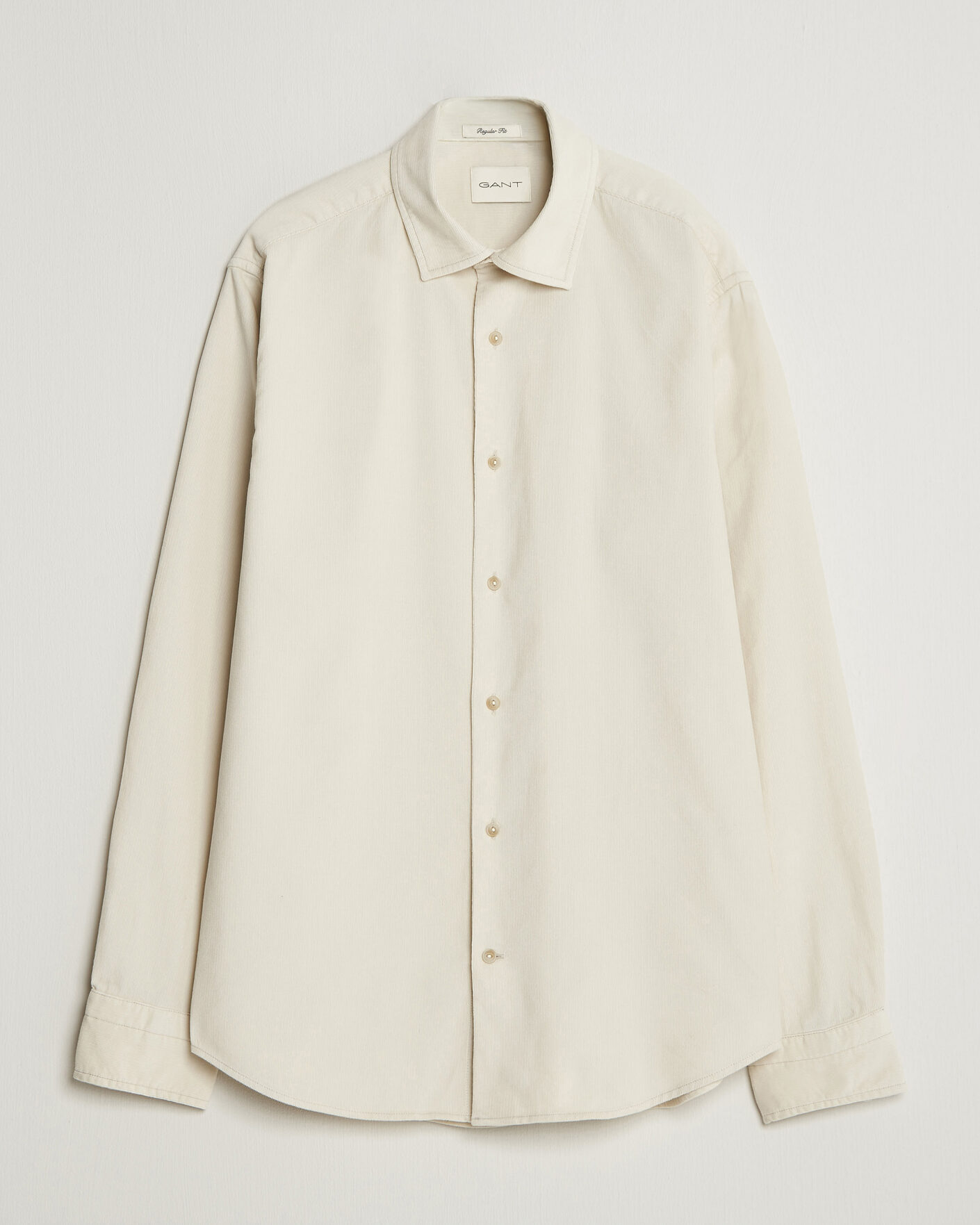 Heren | Overhemden | Gant | Regular Fit Baby Cord Shirt Sand