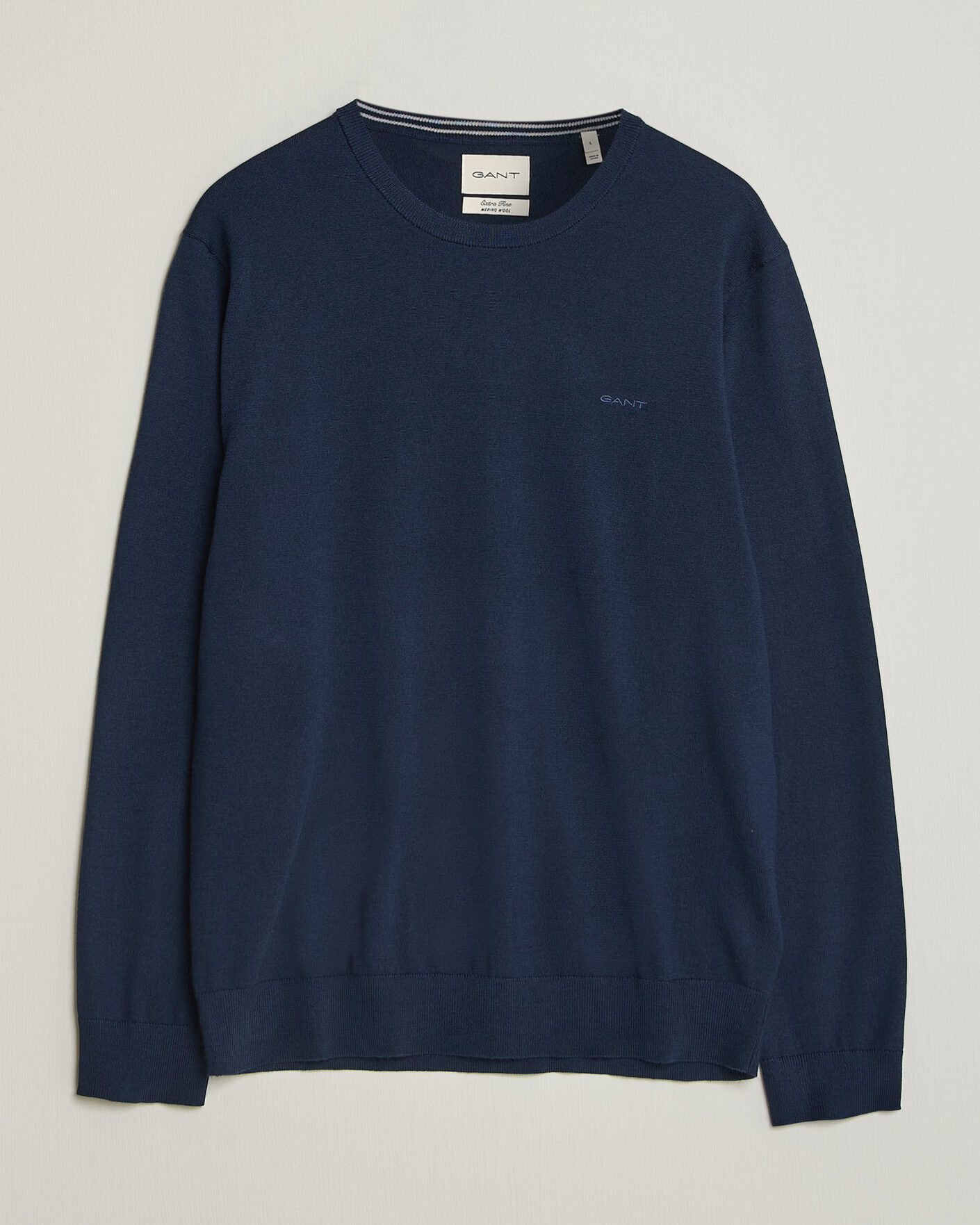 Heren | Truien | Gant | Extrafine Merino Knitted Crew Neck Marine