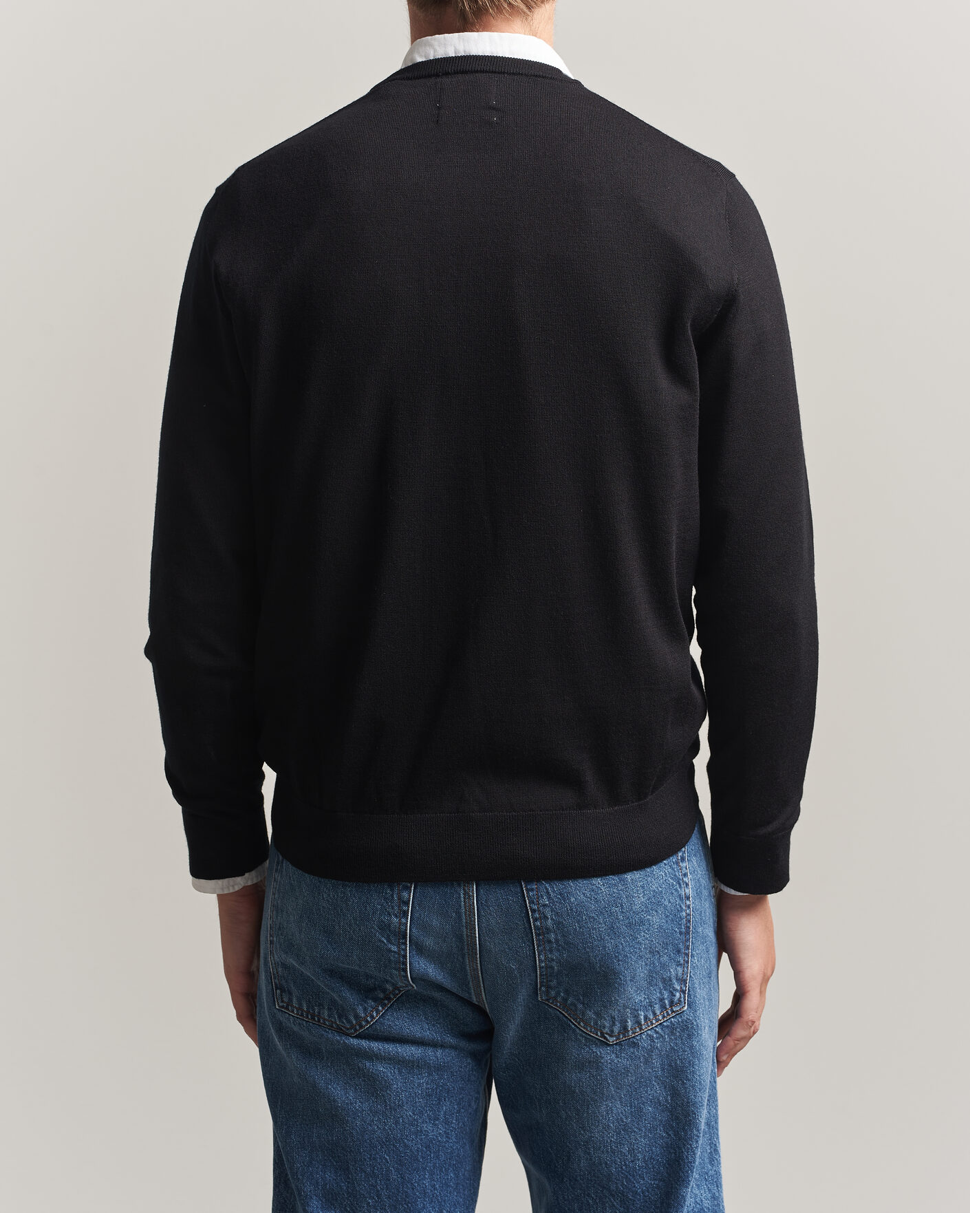 Heren | Truien | Gant | Extrafine Merino Knitted Crew Neck Black