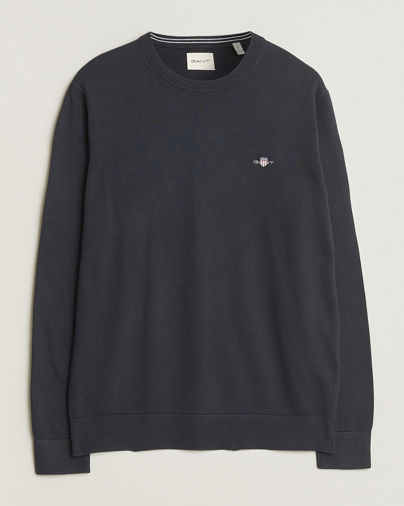 Heren | Truien | Gant | Classic Cotton Crew Neck Black