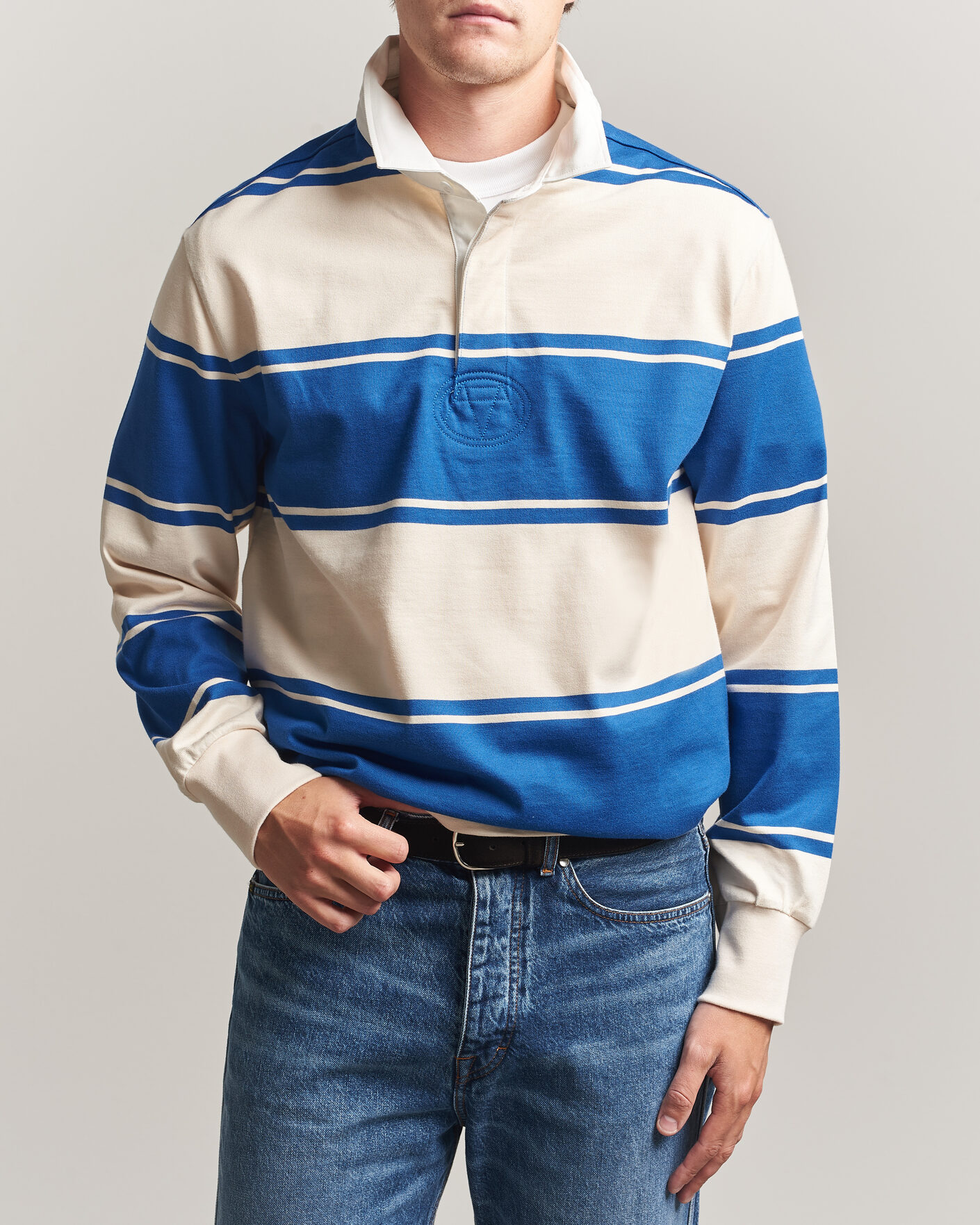 Heren | Truien | Gant | Striped Rugger Nautical Blue