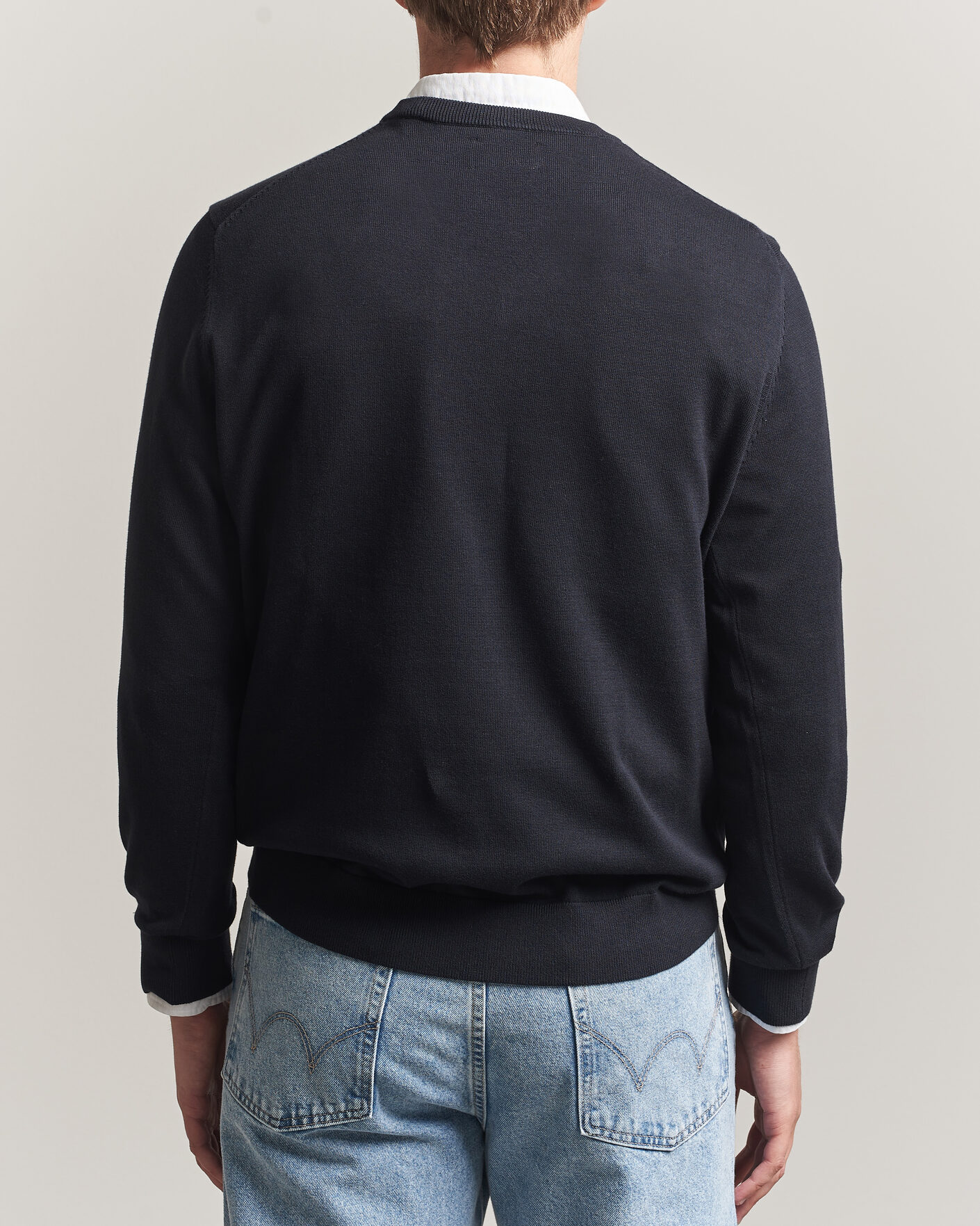 Heren | Truien | Gant | Classic Cotton V-Neck Black