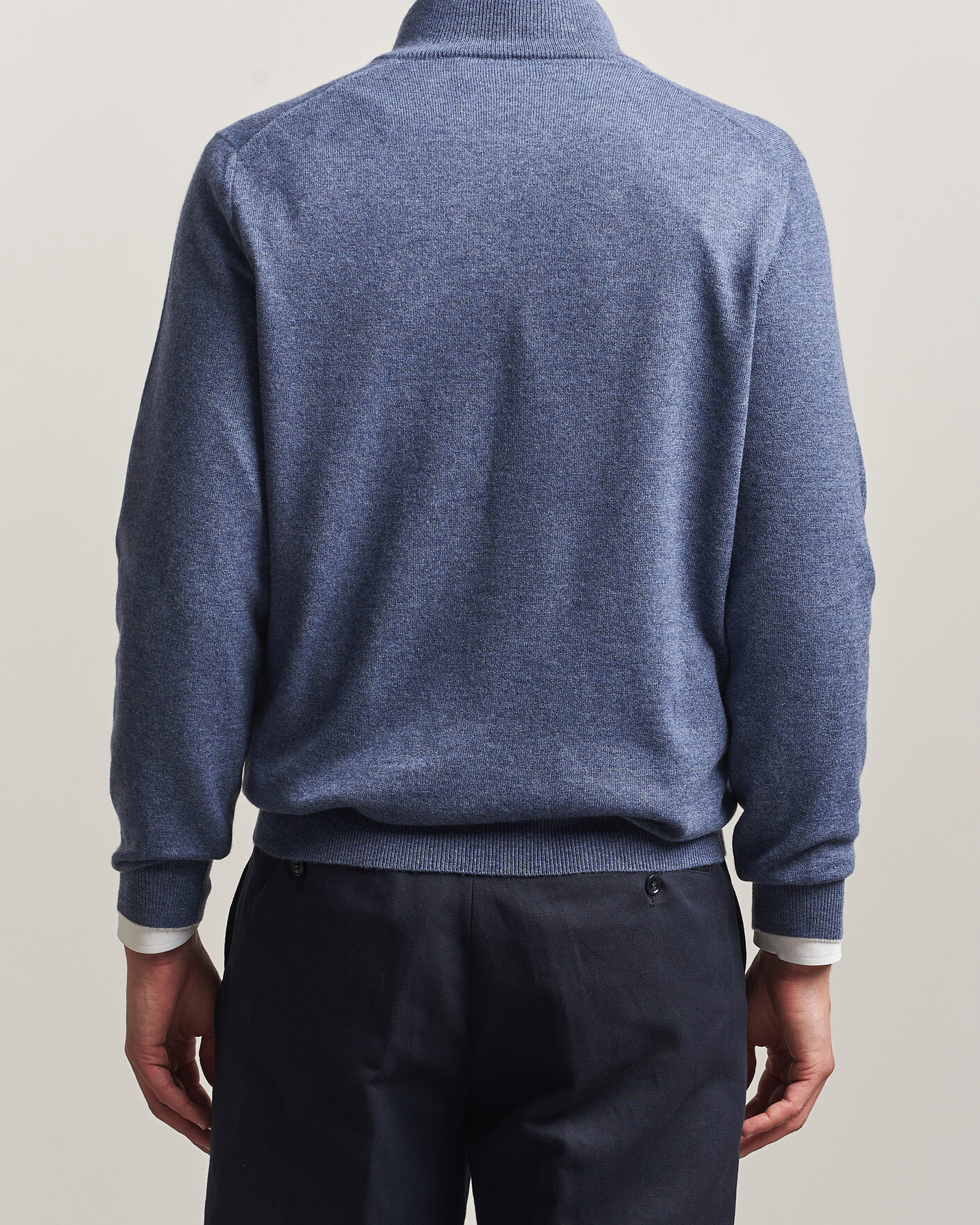 Heren | Truien | Brunello Cucinelli | 2 Ply Cashmere Half Zip Denim Blue