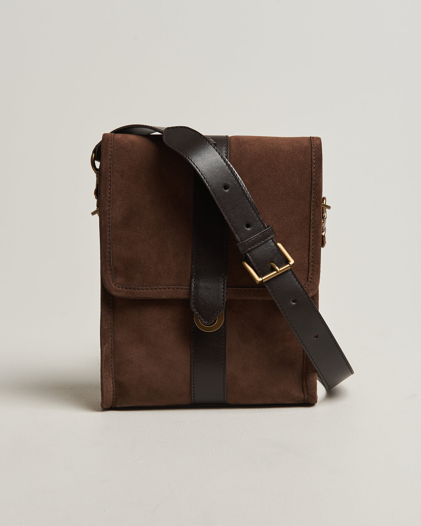 Heren | Tassen | Gant | Suede Shoulder Bag Soil Brown