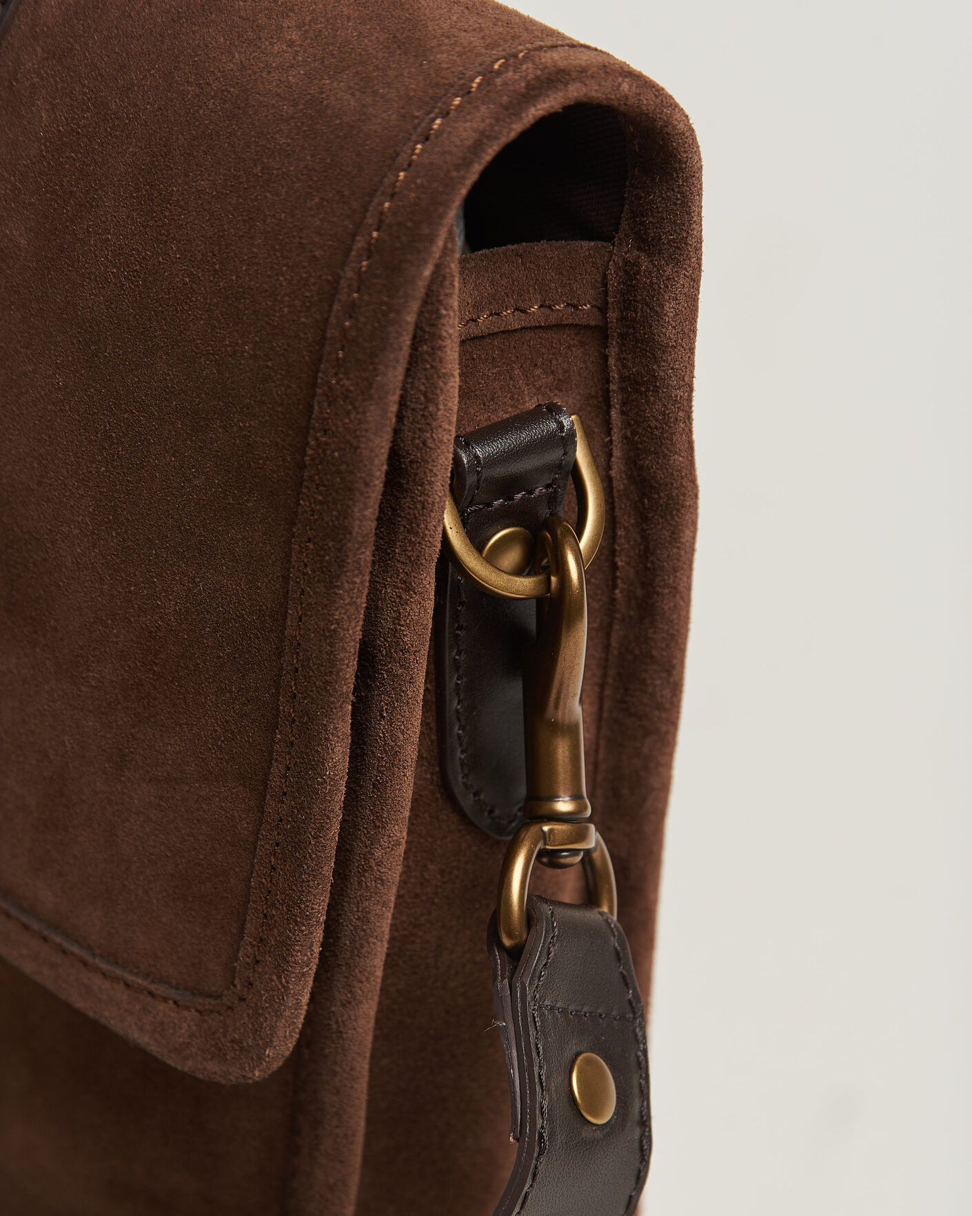 Heren | Tassen | Gant | Suede Shoulder Bag Soil Brown