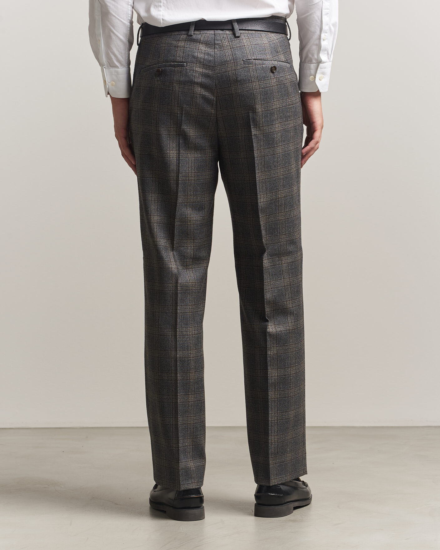 Heren | Broeken | Gant | Wool Glencheck Suit Trousers Ceramic Grey