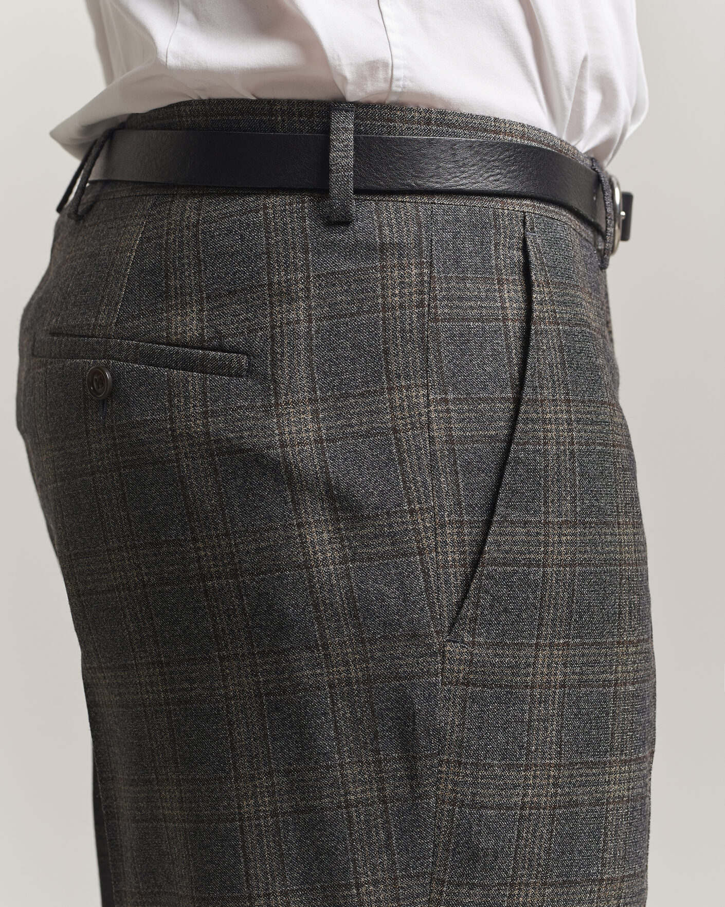 Heren | Broeken | Gant | Wool Glencheck Suit Trousers Ceramic Grey