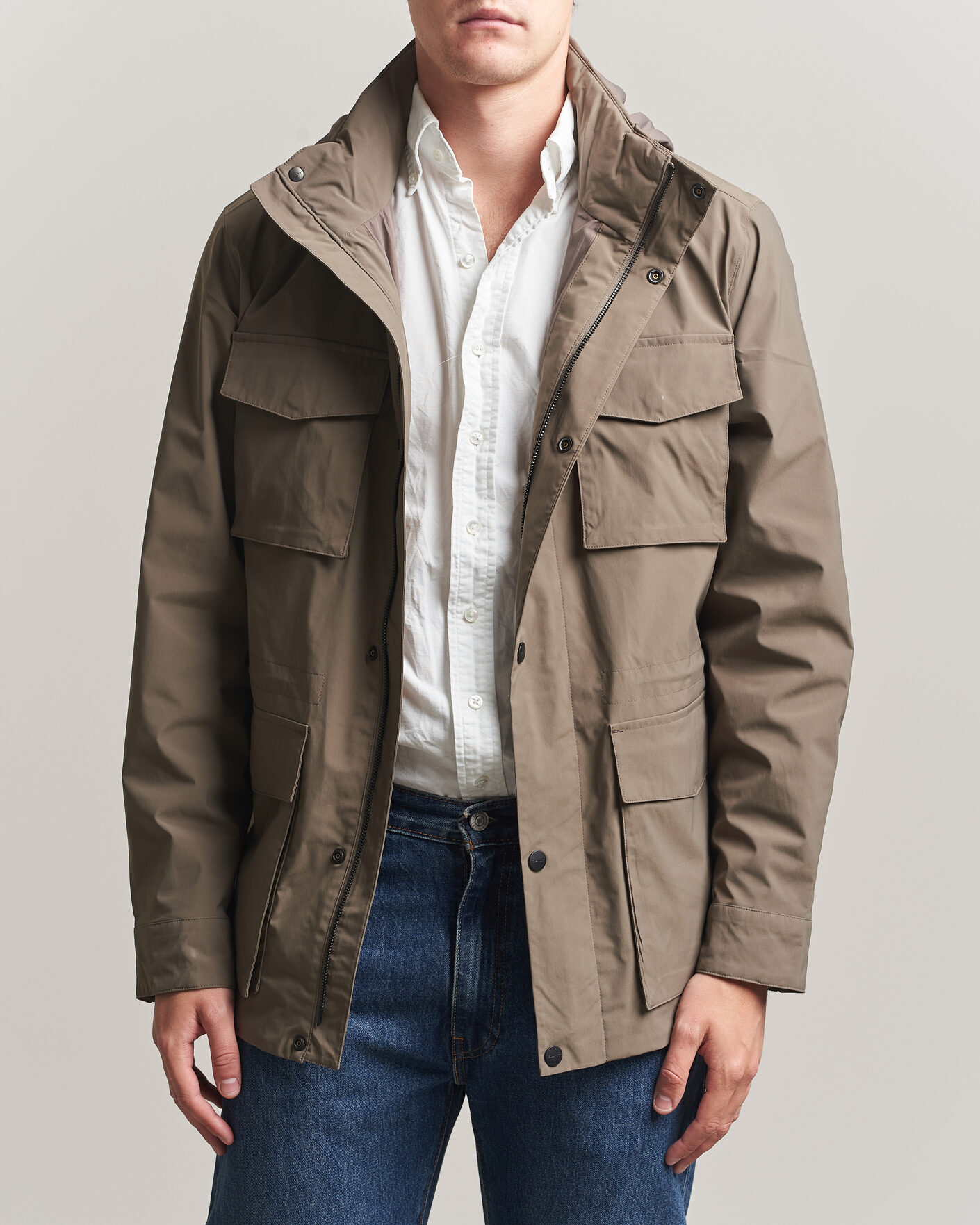 Heren | Jassen | Gant | Lightweight 4-Pocket Field Jacket Faded Taupe