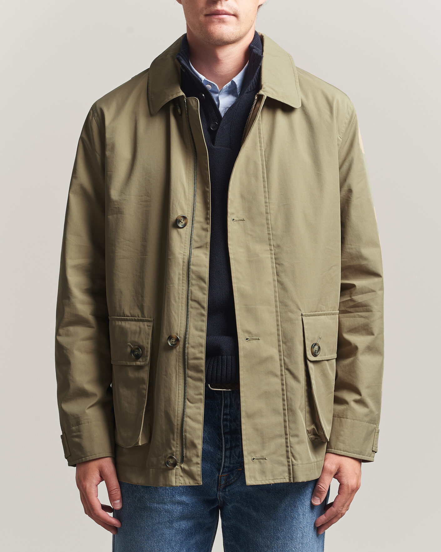 Heren | Jassen | Gant | Cotton Barn Jacket Light Taupe