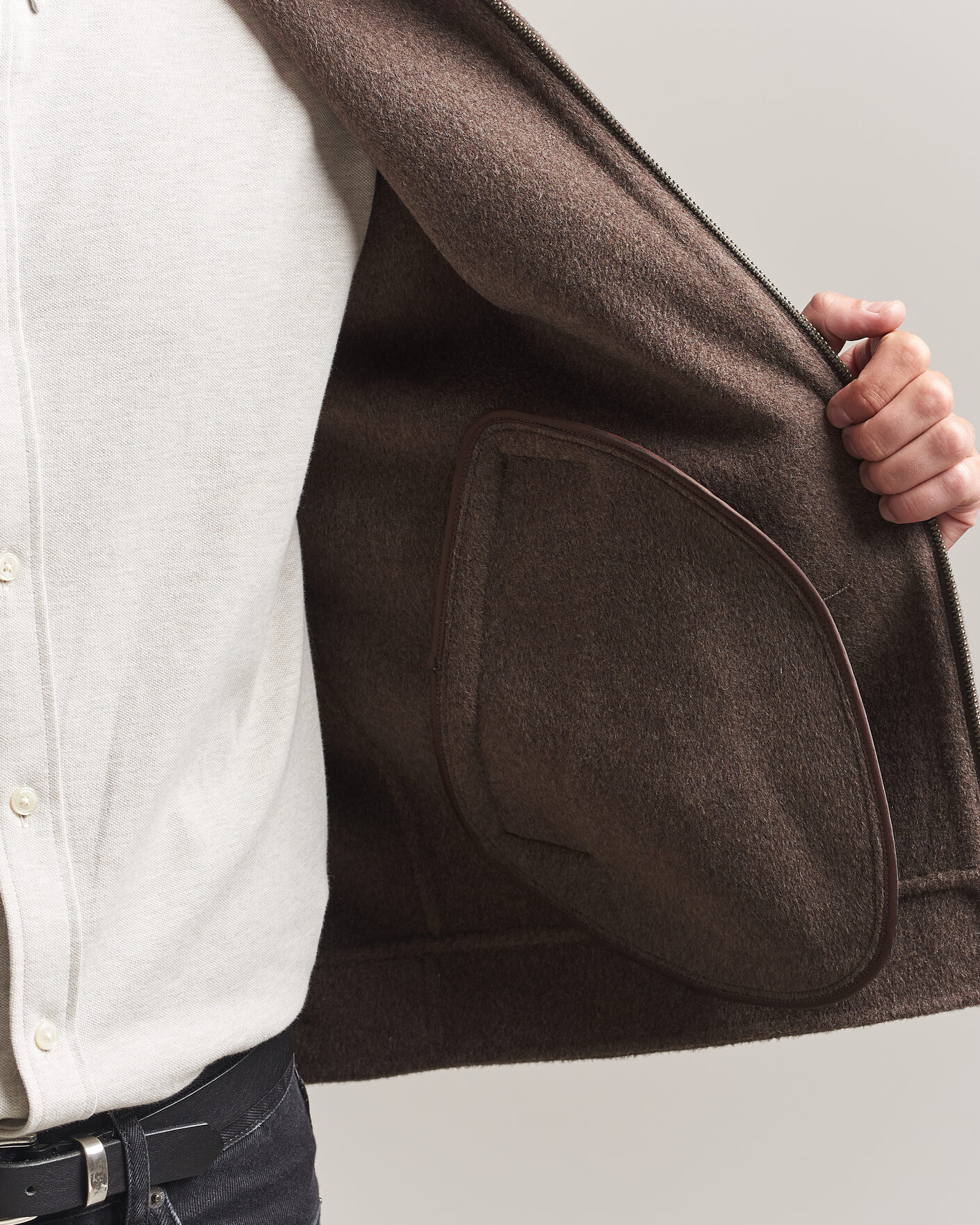Heren | Jassen | Gant | Handstitched Wool/Cashmere Jacket Shadow Brown