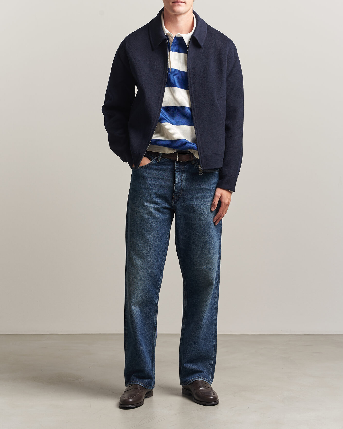Heren | Jassen | Gant | Handstitched Wool/Cashmere Jacket Evening Blue