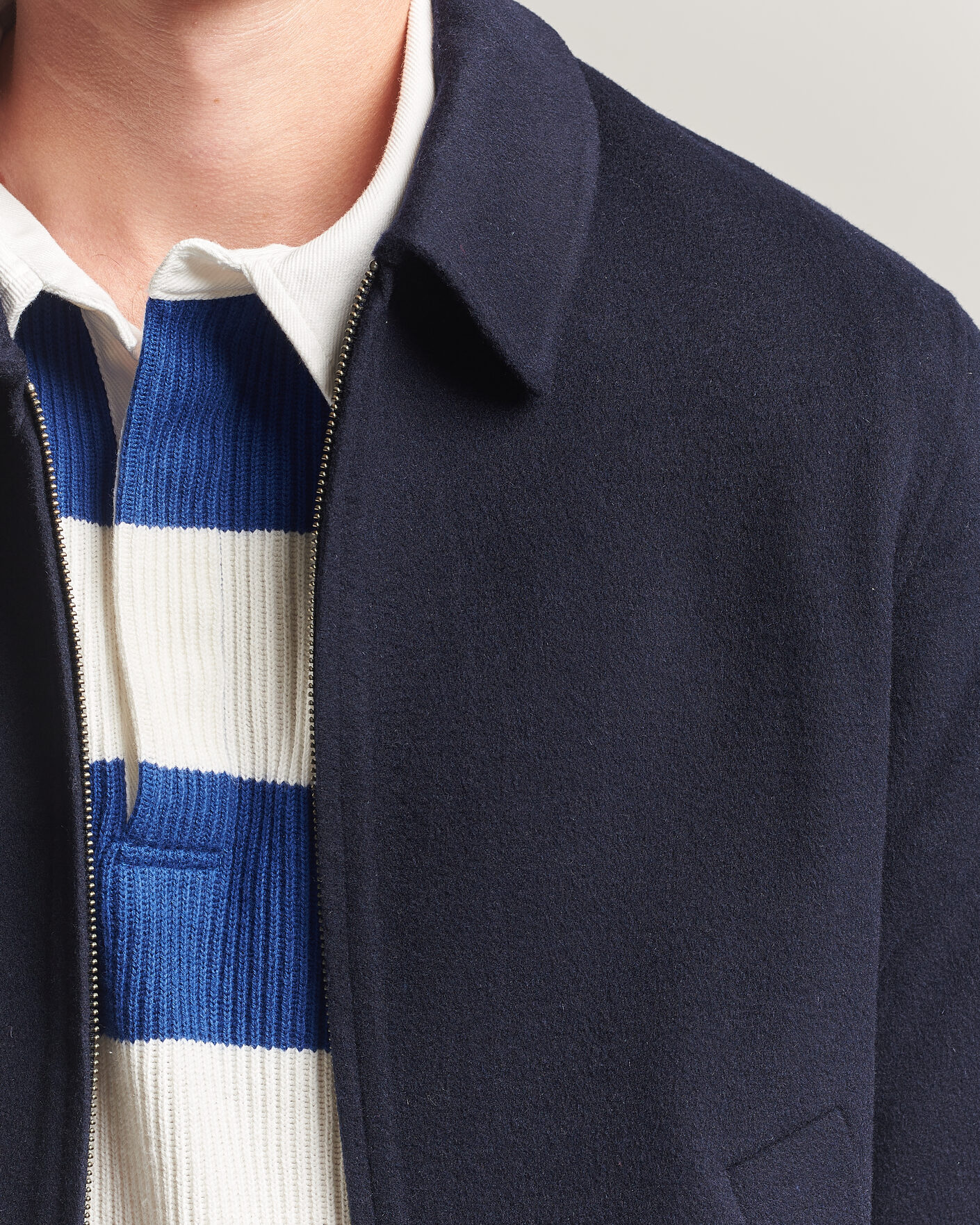 Heren | Jassen | Gant | Handstitched Wool/Cashmere Jacket Evening Blue