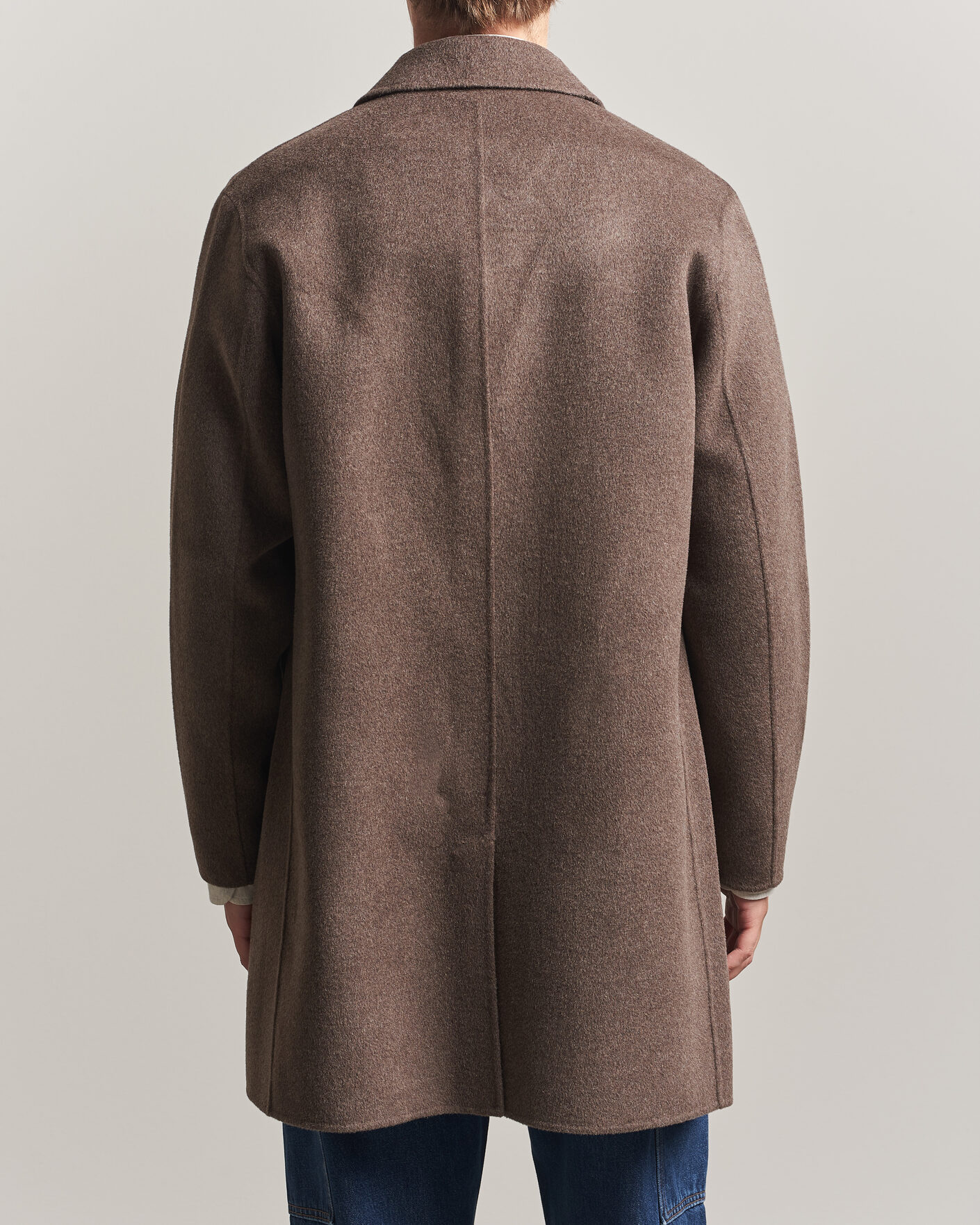 Heren | Jassen | Gant | Handstitched Wool/Cashmere Top Coat Shadow Brown