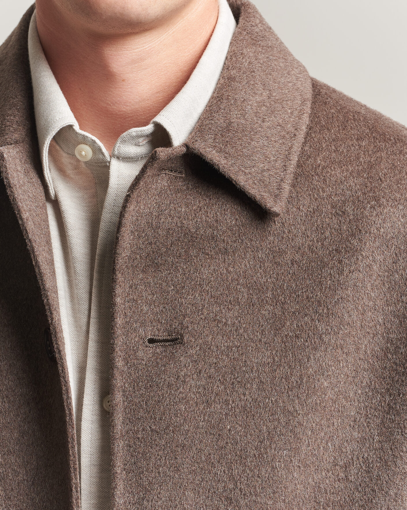 Heren | Jassen | Gant | Handstitched Wool/Cashmere Top Coat Shadow Brown