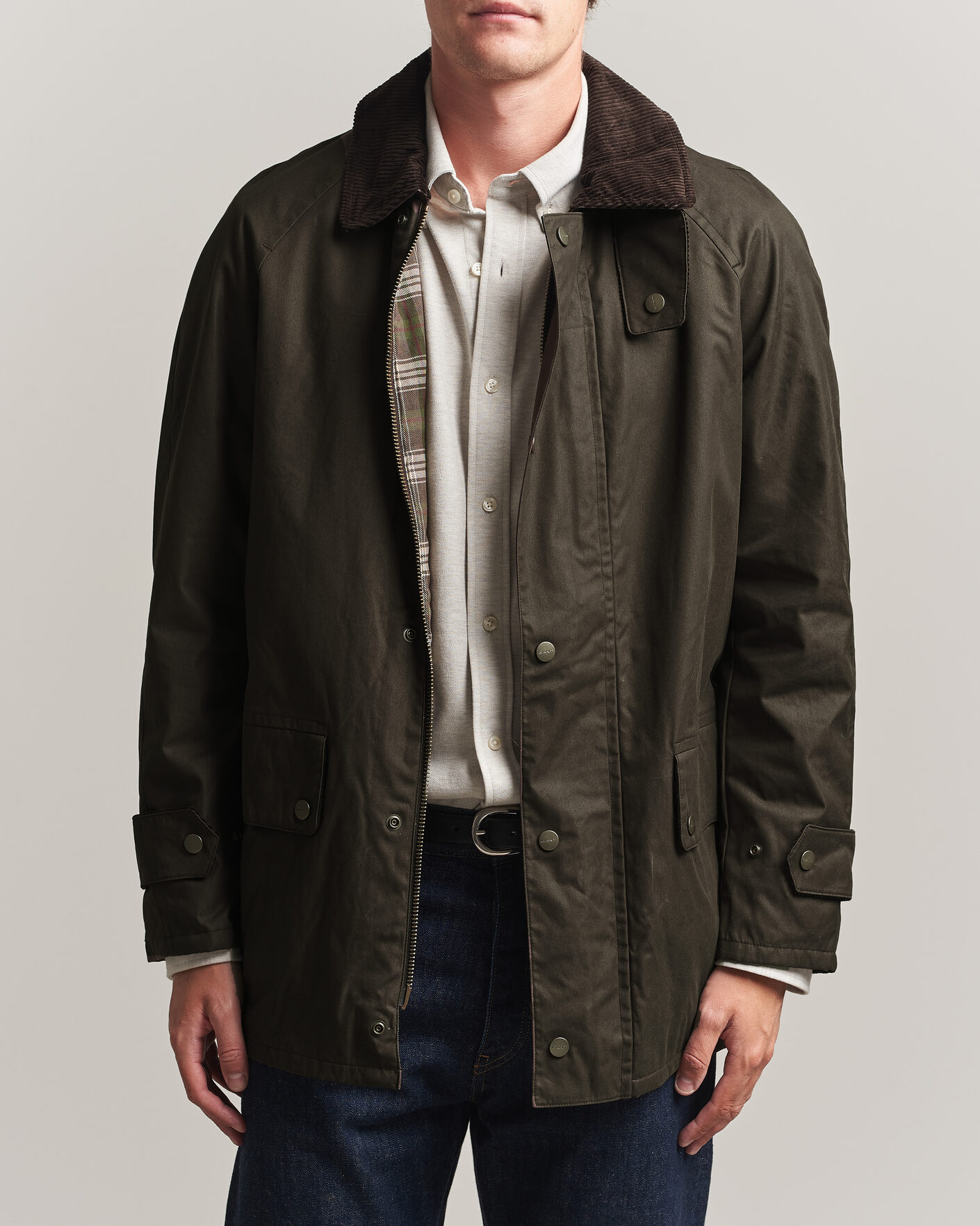 Heren | Jassen | Gant | Waxed Barn Jacket Black Brown