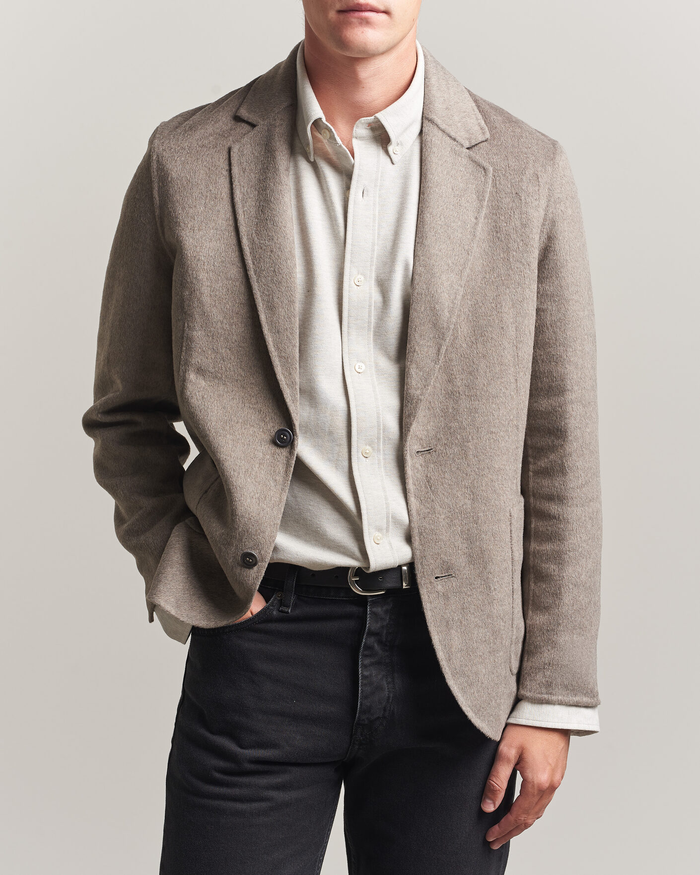 Heren | Blazers | Gant | Handstitched Unlined Blazer Mist Taupe