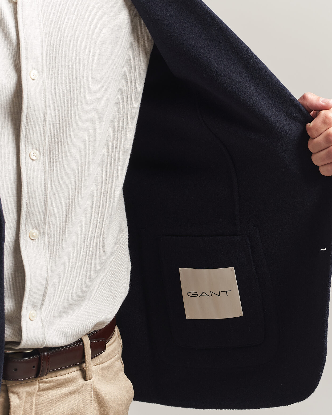 Heren | Blazers | Gant | Handstitched Unlined Blazer Evening Blue