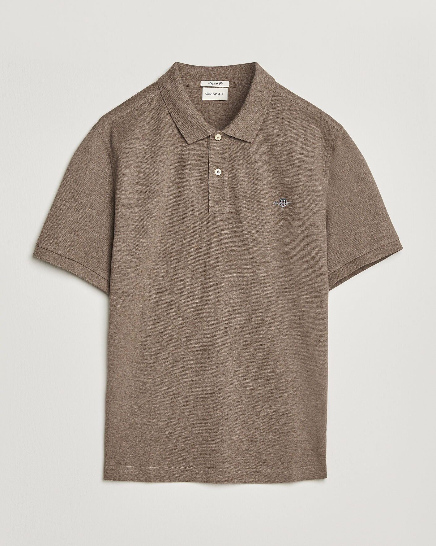 Heren | Polo's | Gant | The Original Polo Dark Hazelnut Melange