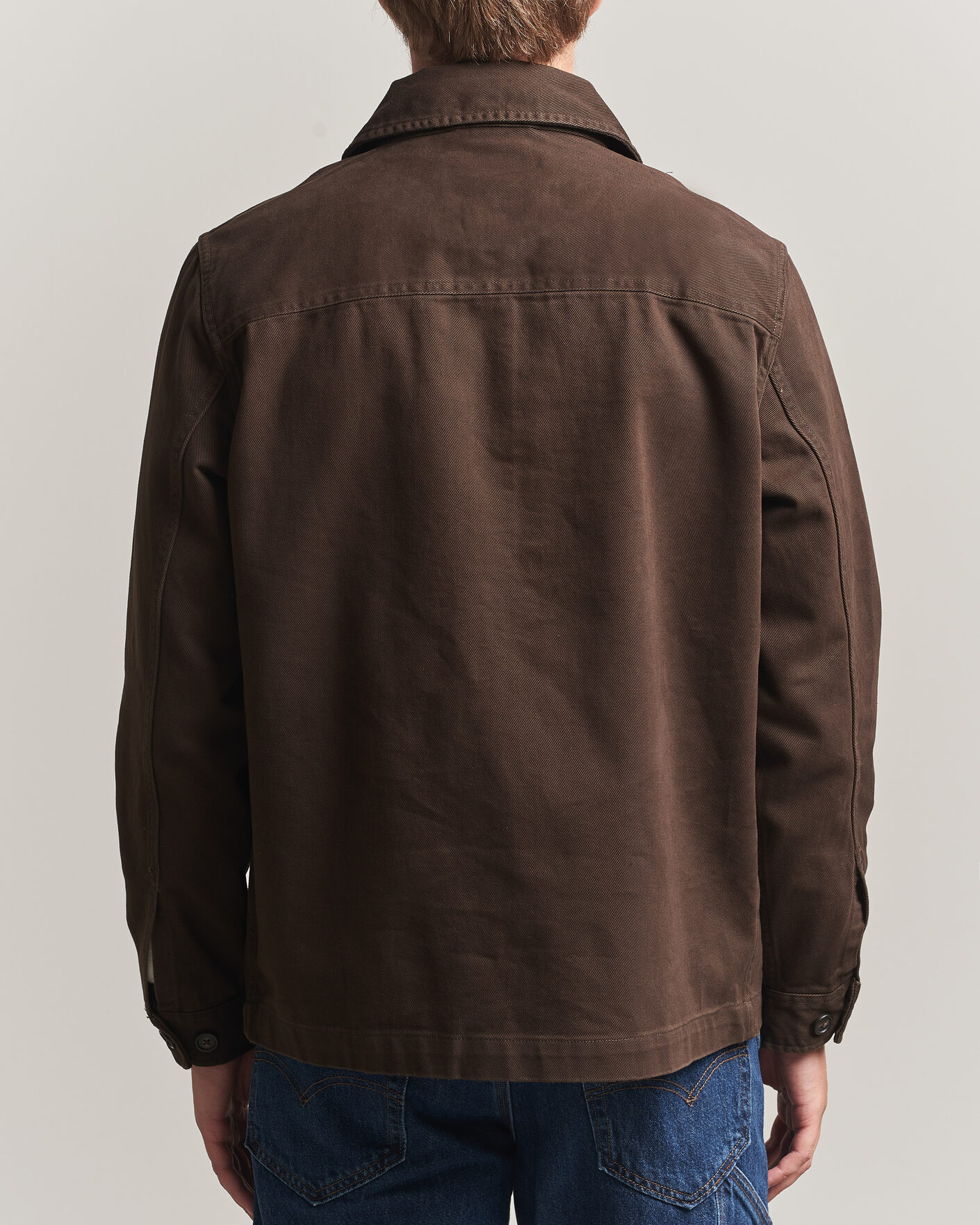 Heren | Overhemden | Gant | Regular Fit Brushed Twill Overshirt Black Brown