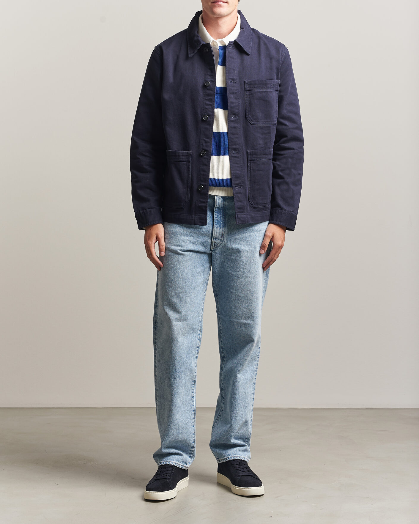 Heren | Overhemden | Gant | Regular Fit Brushed Twill Overshirt Evening Blue