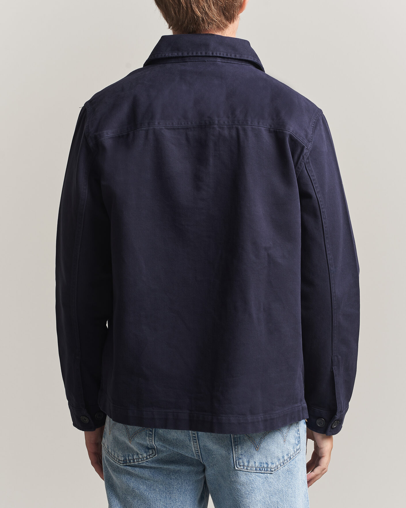 Heren | Overhemden | Gant | Regular Fit Brushed Twill Overshirt Evening Blue