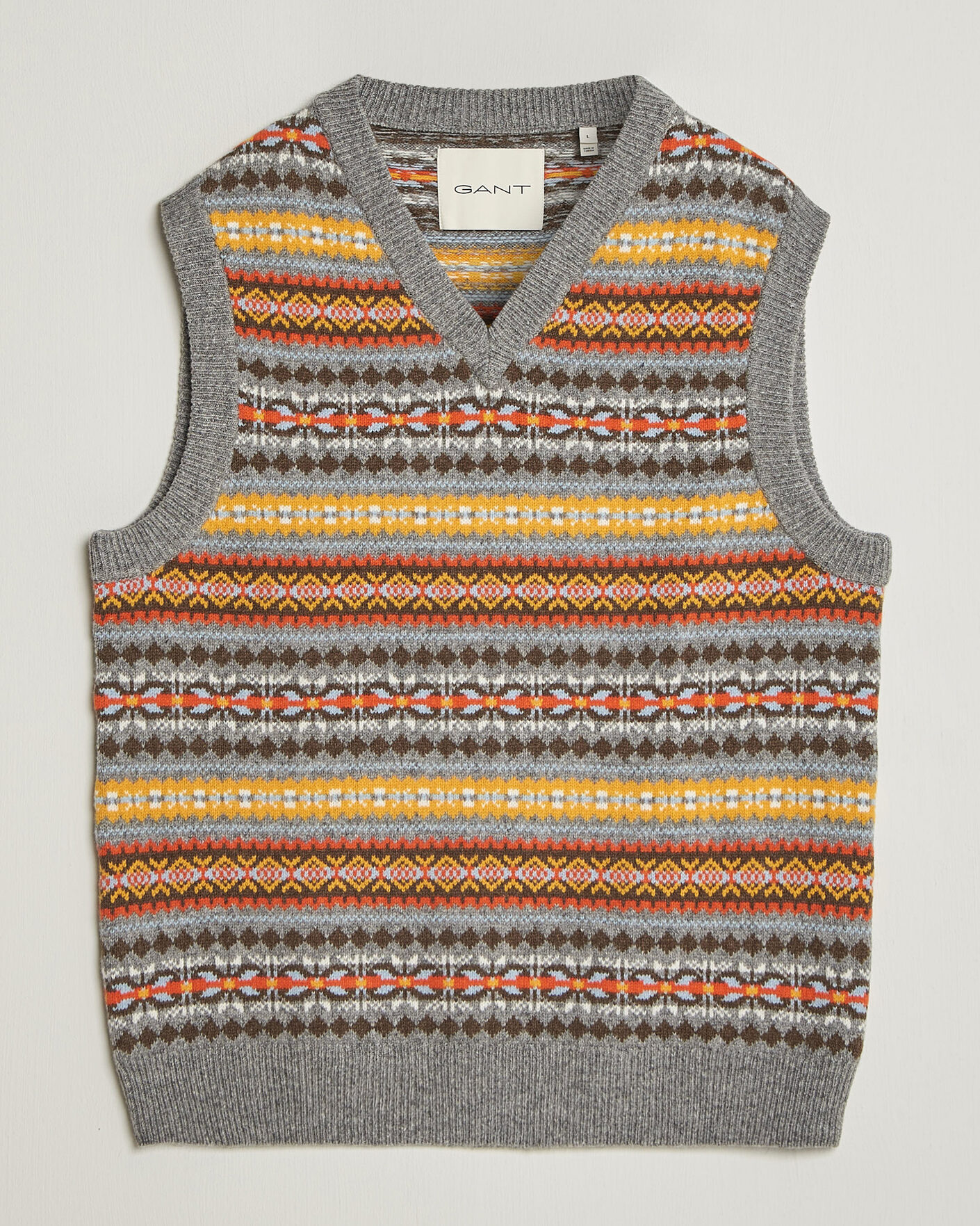 Heren | Truien | Gant | Wool Knitted Fairisle Vest Multi