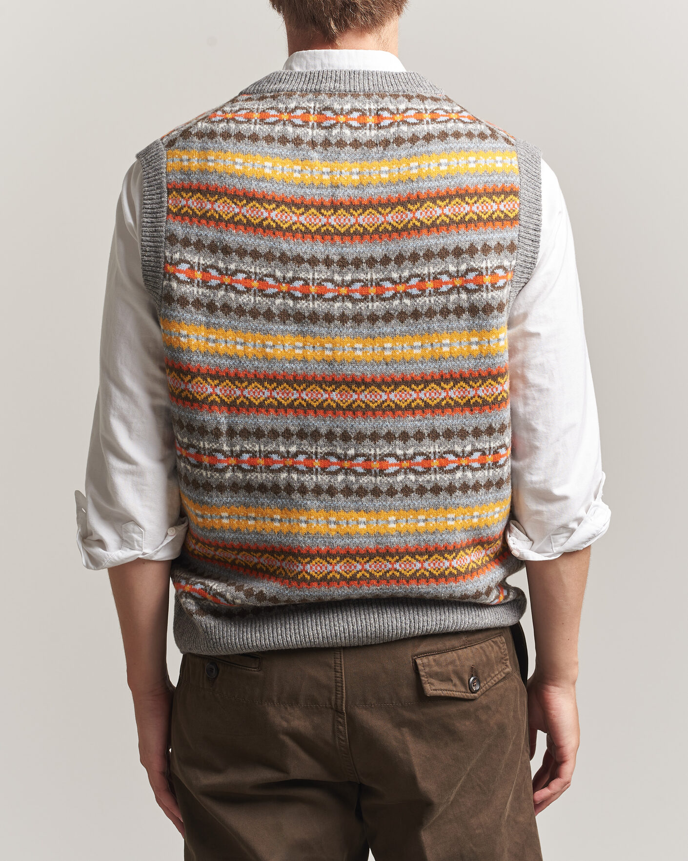 Heren | Truien | Gant | Wool Knitted Fairisle Vest Multi