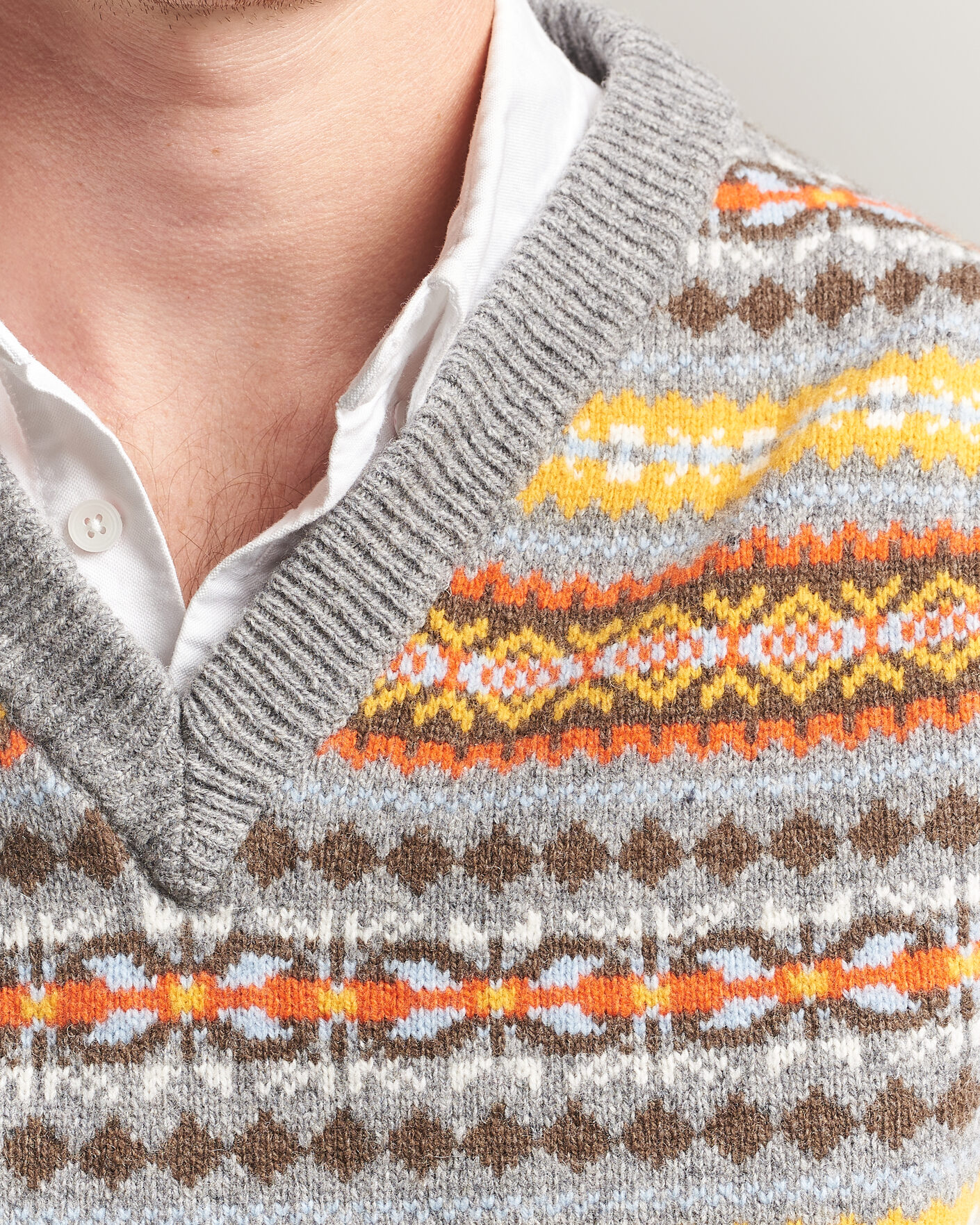 Heren | Truien | Gant | Wool Knitted Fairisle Vest Multi