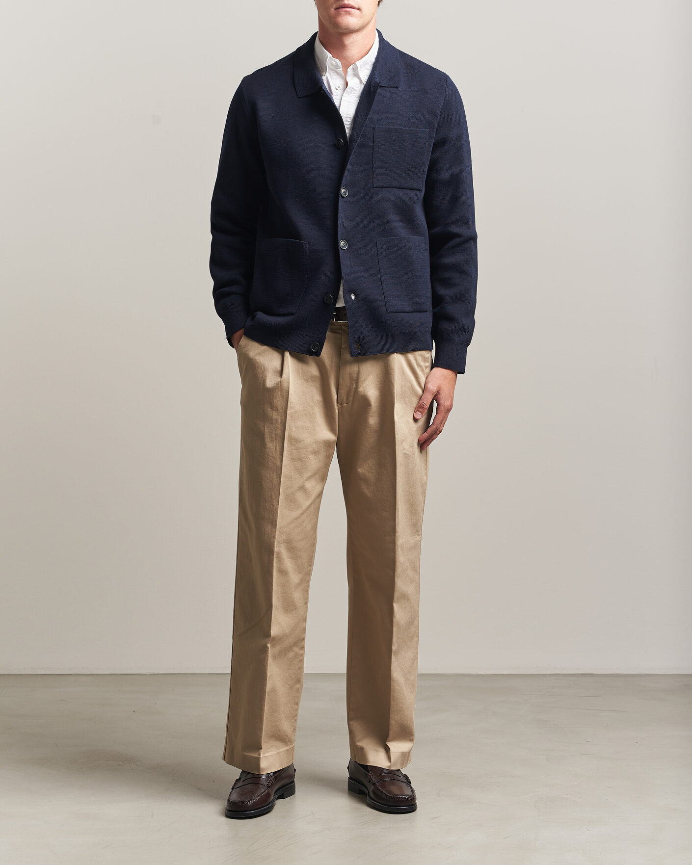 Heren | Truien | Gant | Milano Knitted Cardigan Evening Blue