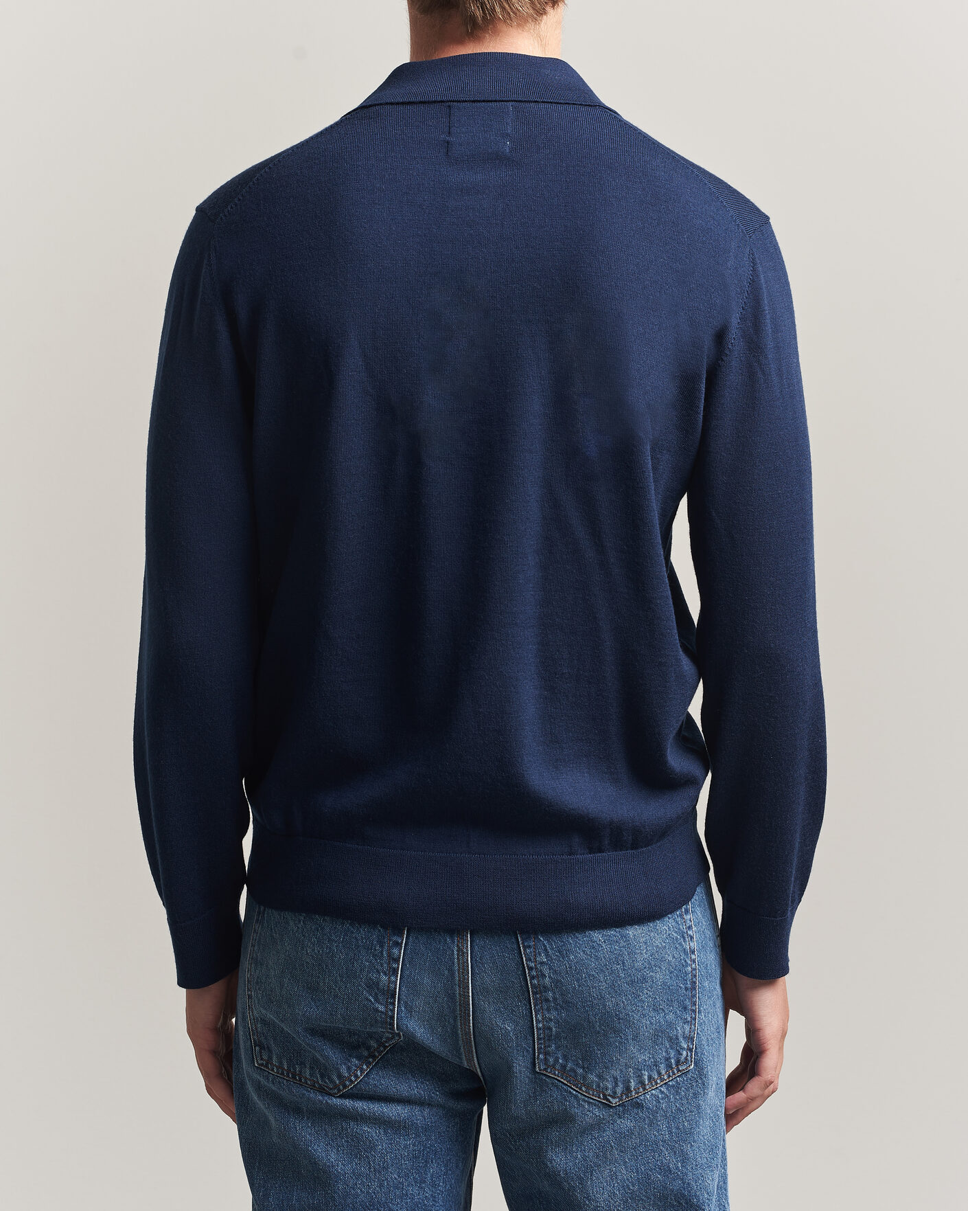 Heren | Truien | Gant | Extrafine Merino Knitted Polo Marine