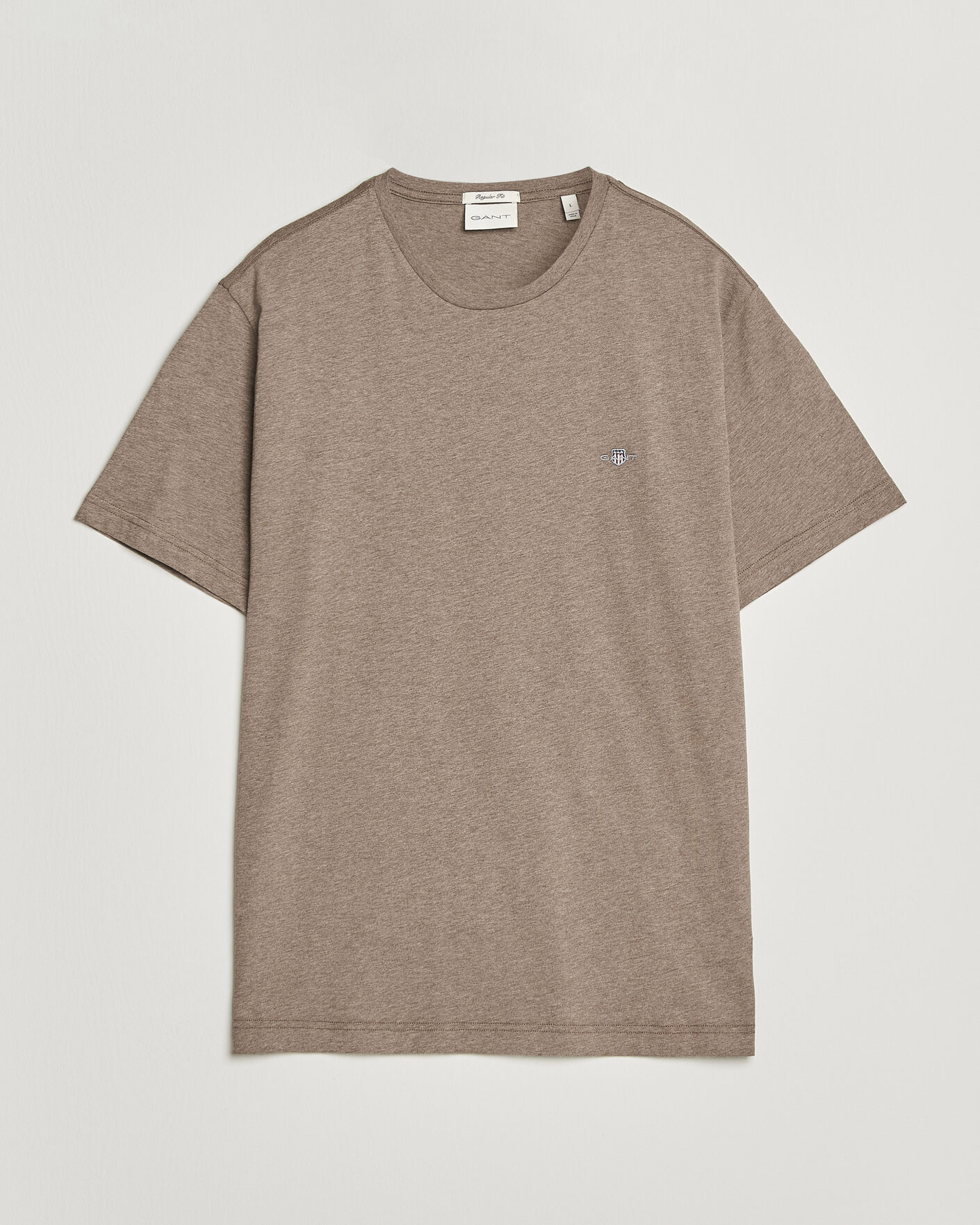 Heren | T-shirts | Gant | The Original T-Shirt Dark Hazelnut Melange