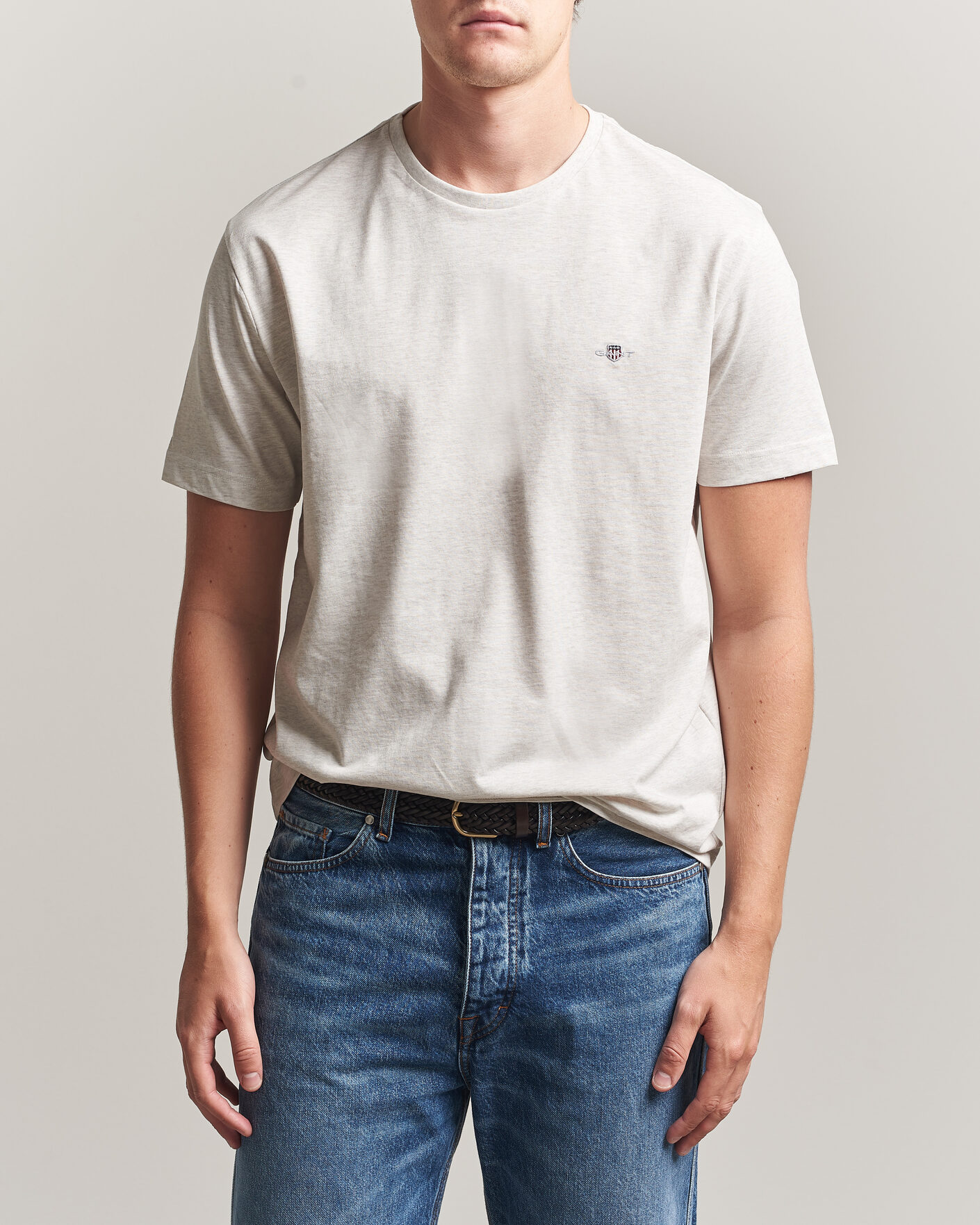 Heren | T-shirts | Gant | The Original T-Shirt Glacier Melange