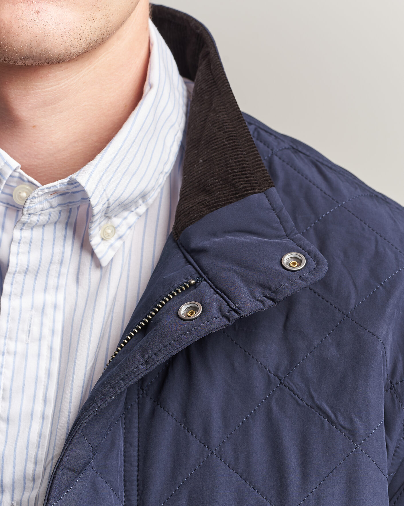 Heren | Jassen | Gant | Classic Quilted Mid Jacket Evening Blue