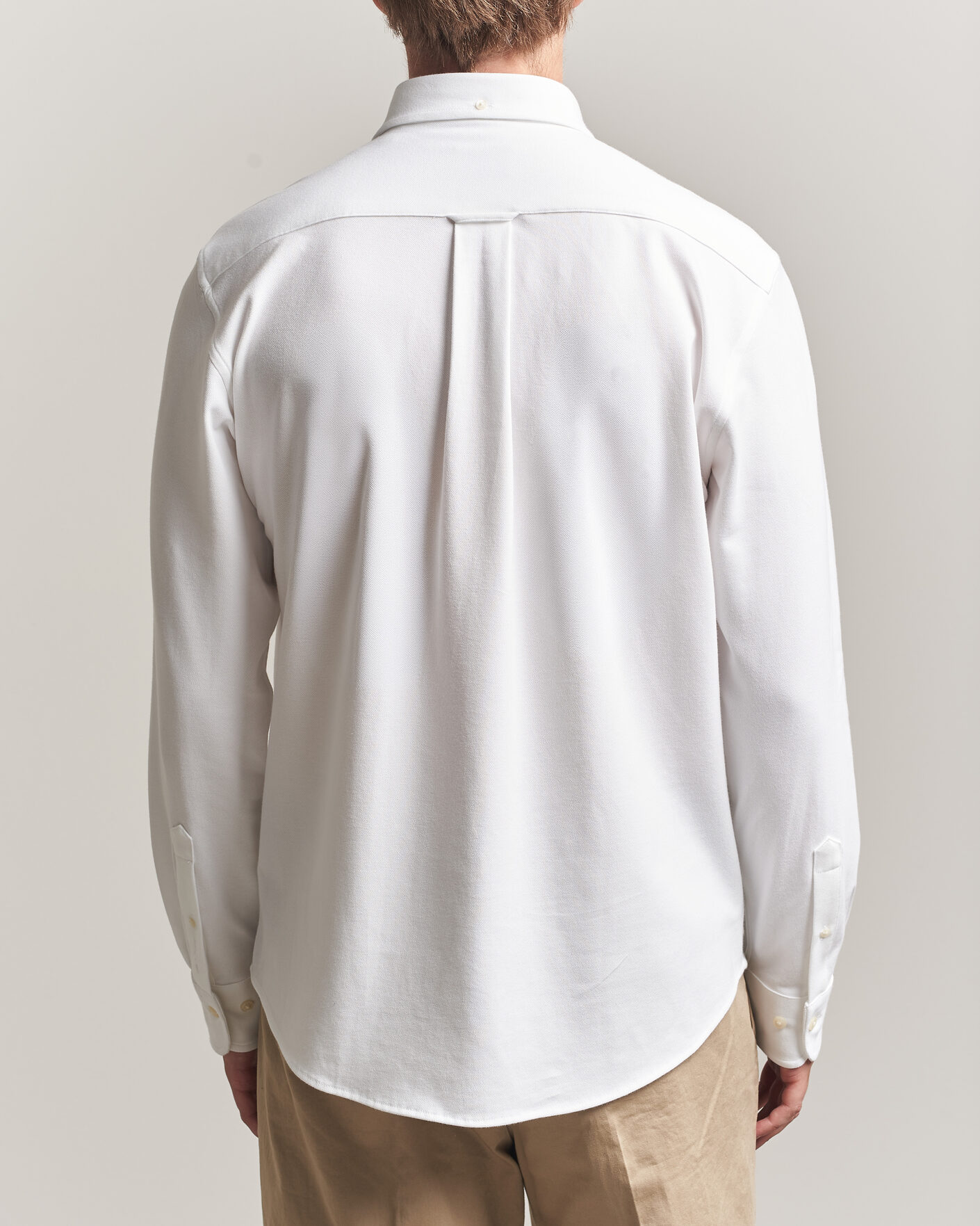 Heren | Overhemden | Gant | Regular Fit Jersey Pique Shirt White