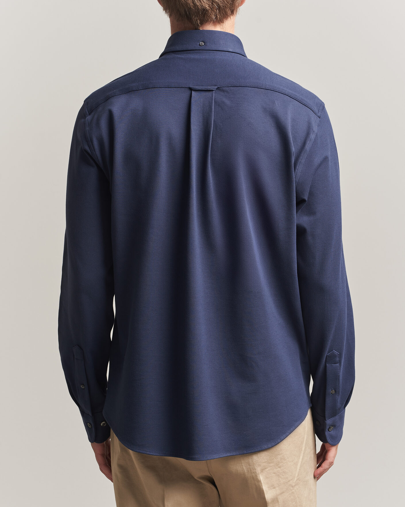 Heren | Overhemden | Gant | Regular Fit Jersey Pique Shirt Marine