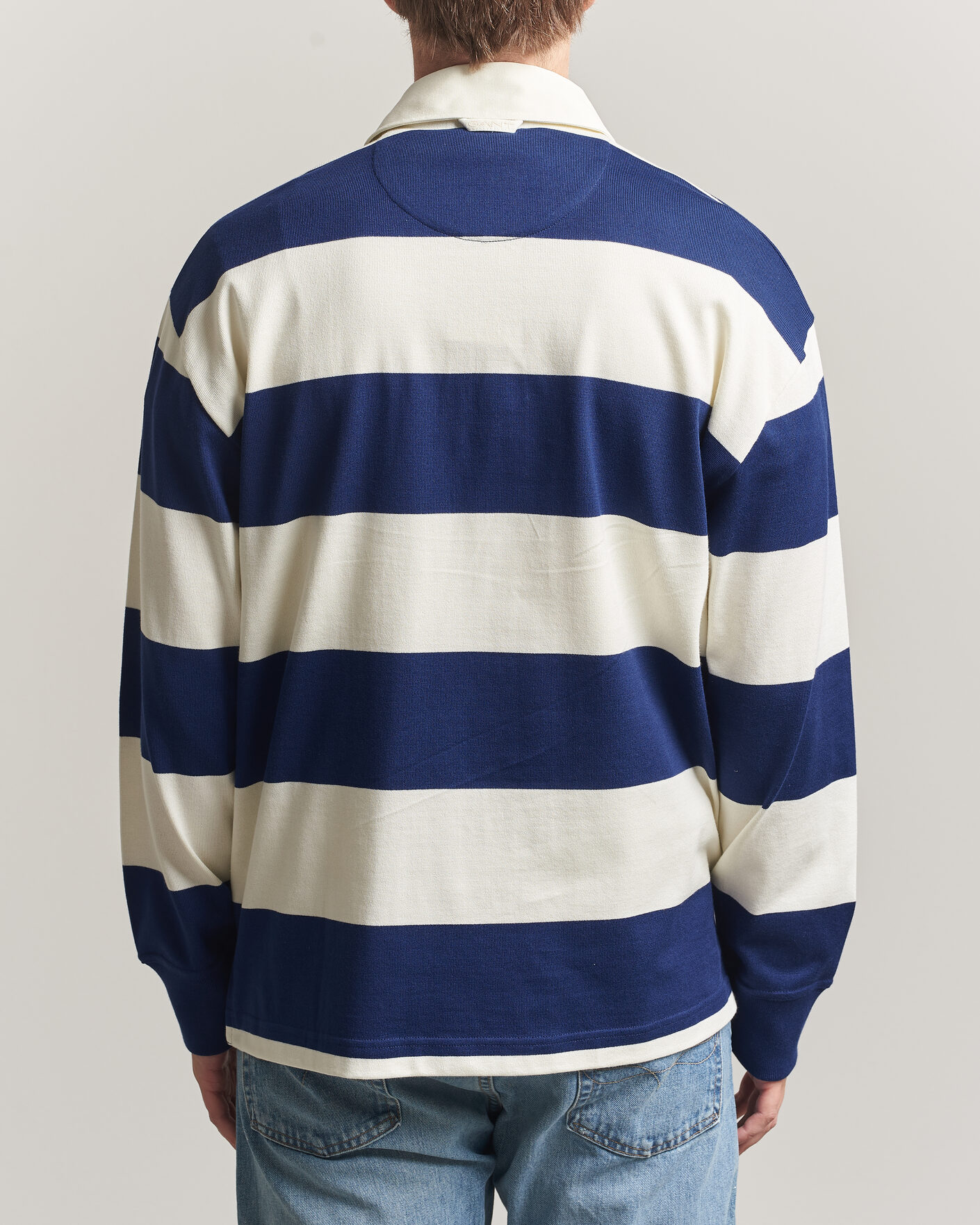 Heren | Truien | Gant | YALE Striped Heavy Rugger Rich Navy