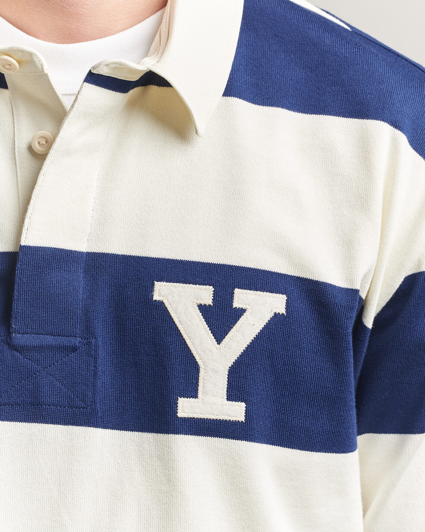 Heren | Truien | Gant | YALE Striped Heavy Rugger Rich Navy