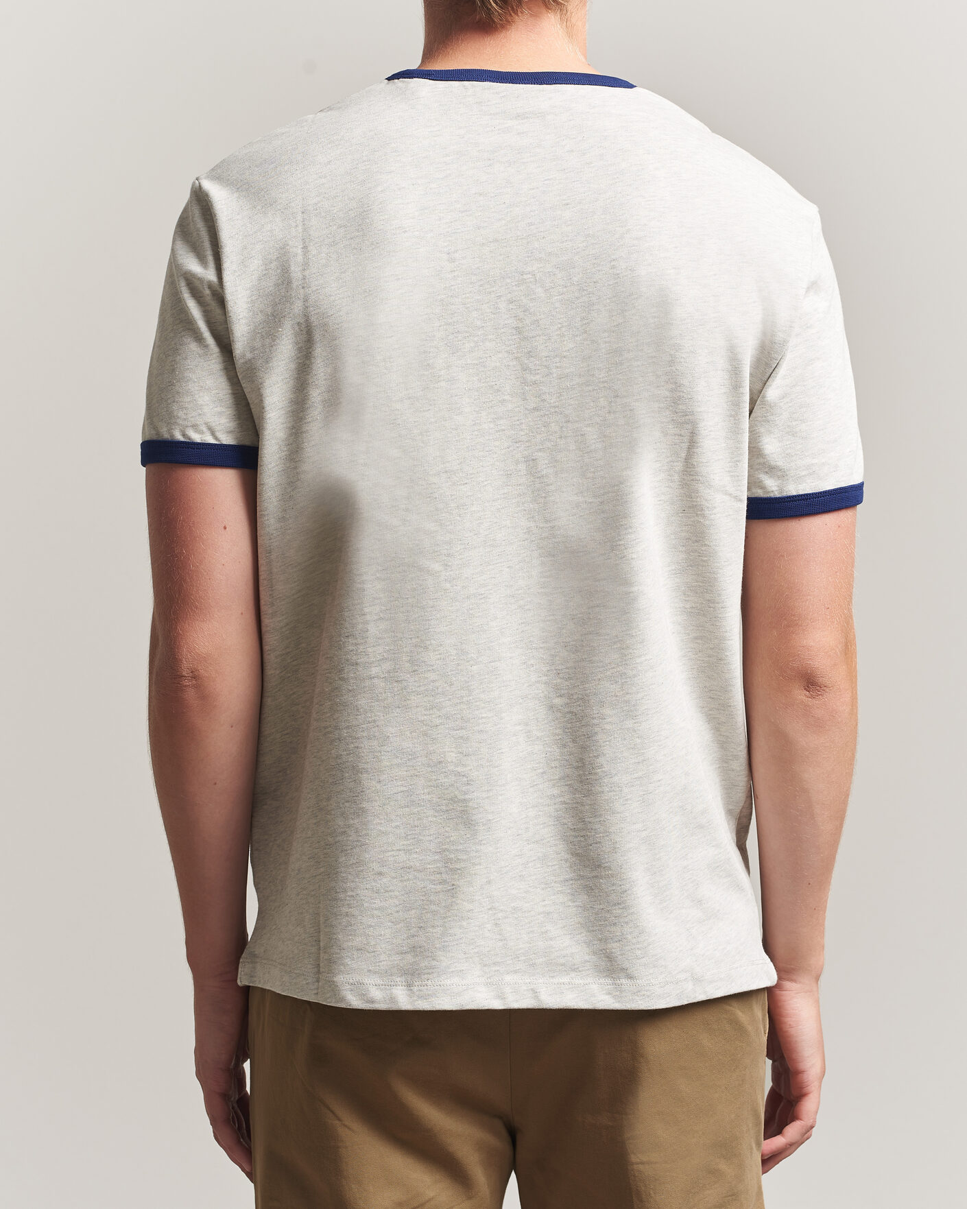 Heren | T-shirts | Gant | YALE Crew Neck T-Shirt Grey Melange