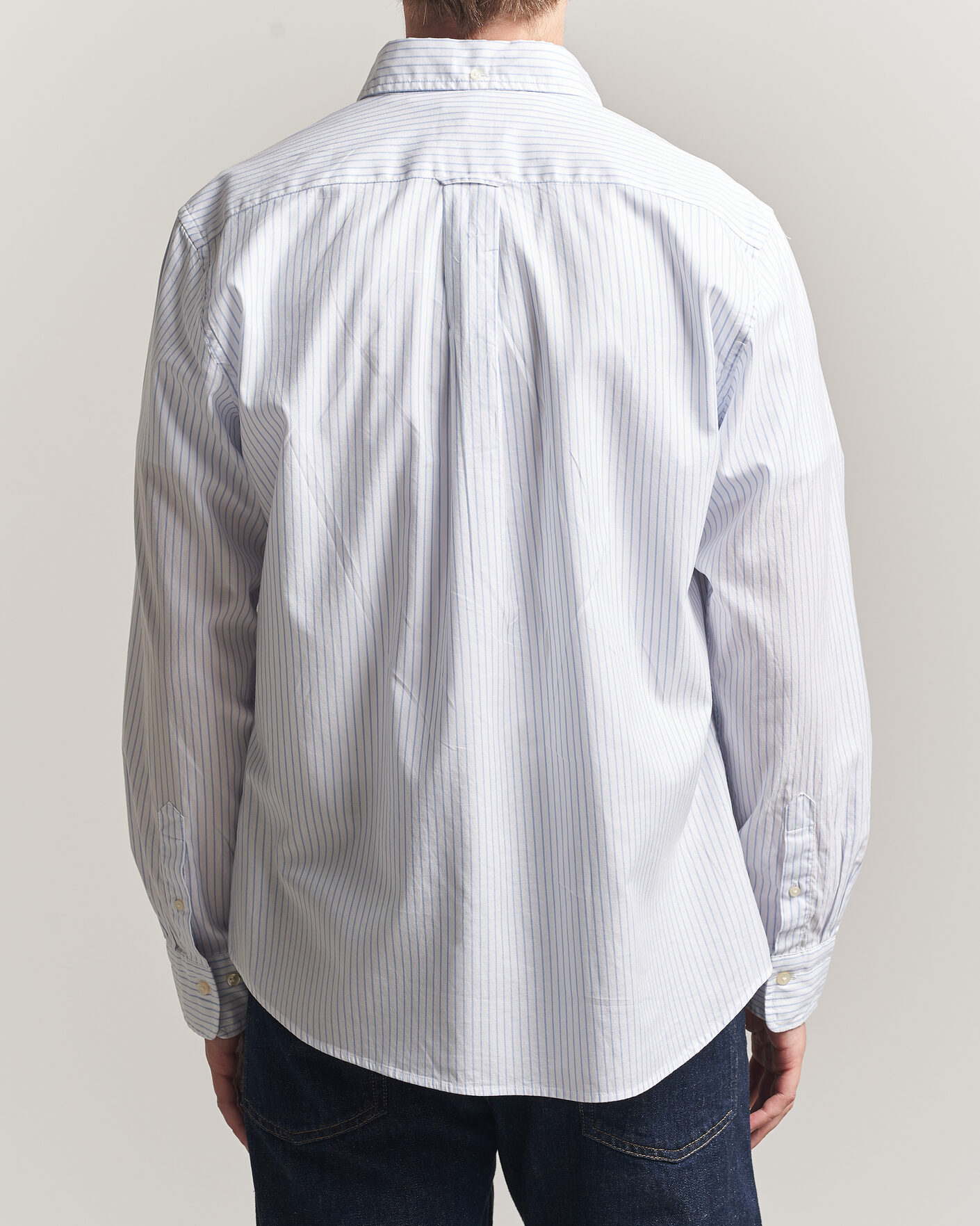 Heren | Overhemden | Gant | YALE Regular Fit Striped Oxford Shirt Light Blue