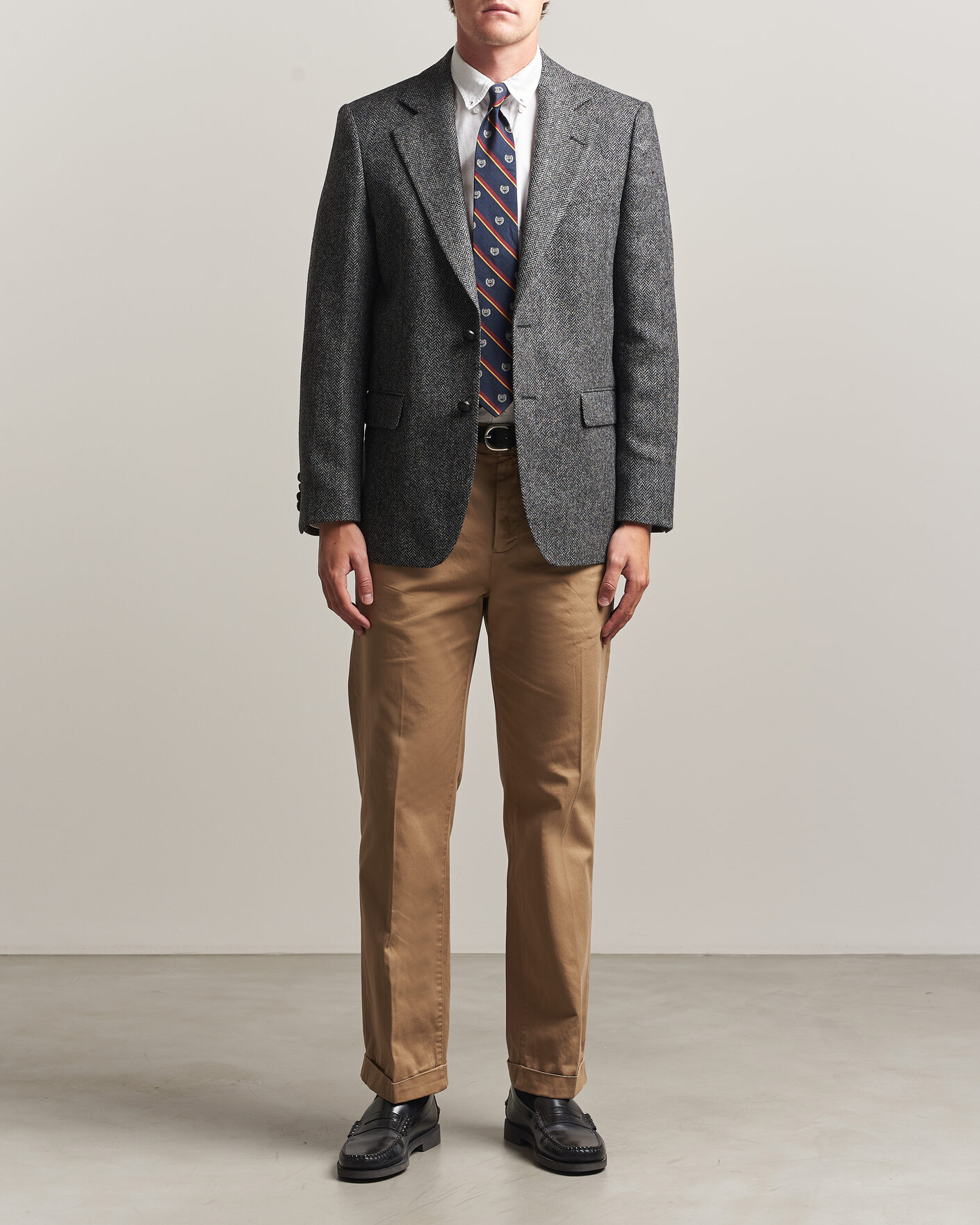 Heren | Blazers | Gant | YALE Tweed Blazer Black Grey