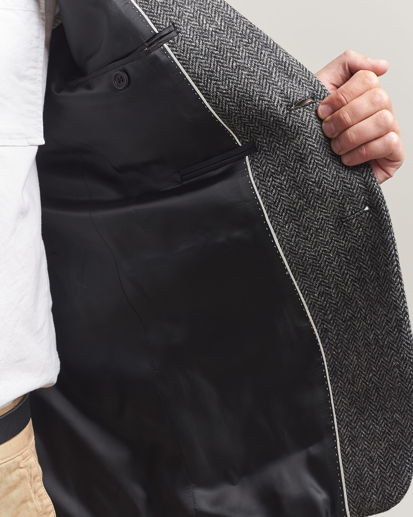 Heren | Blazers | Gant | YALE Tweed Blazer Black Grey