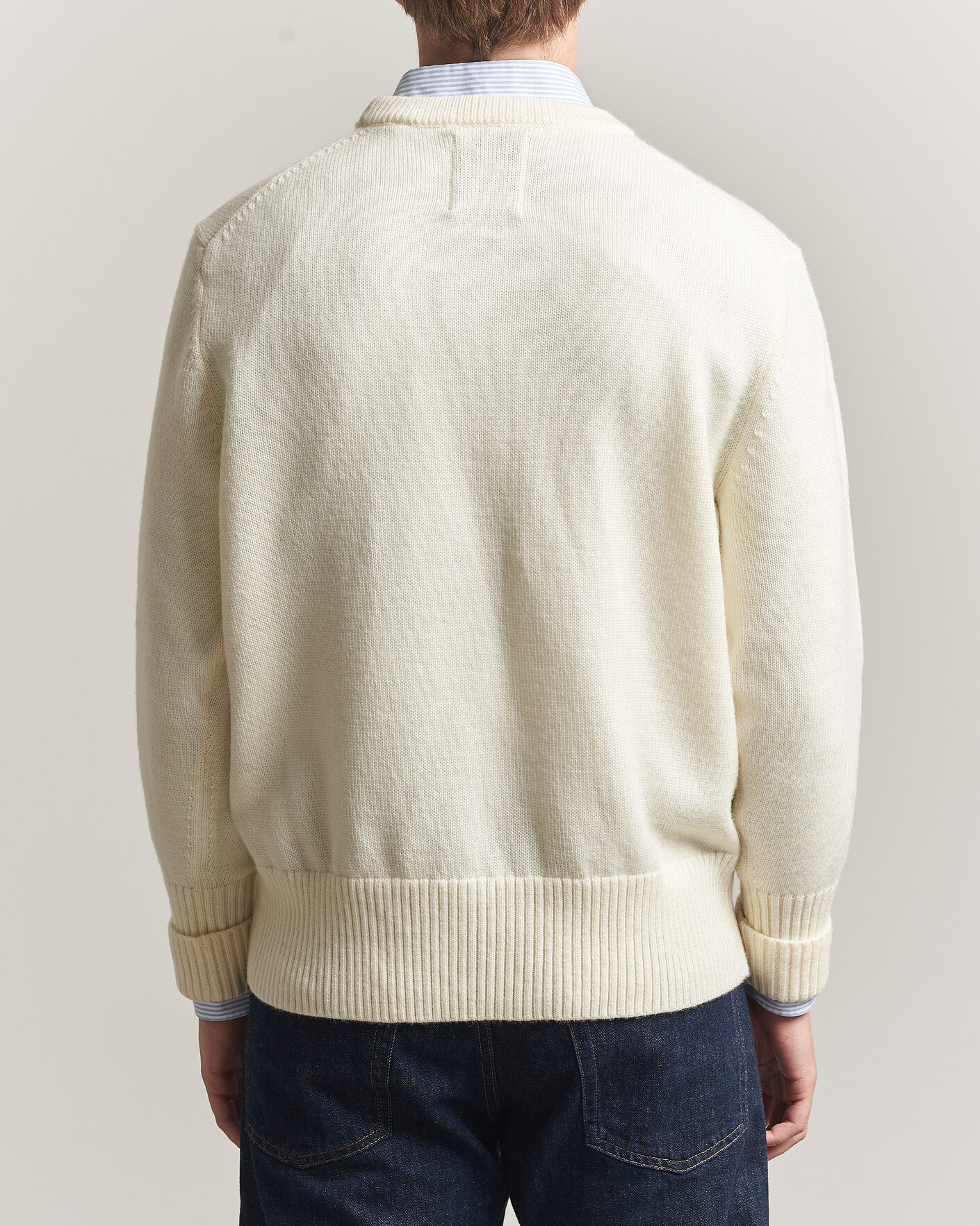 Heren | Truien | Gant | YALE Merino Crew Neck Cream