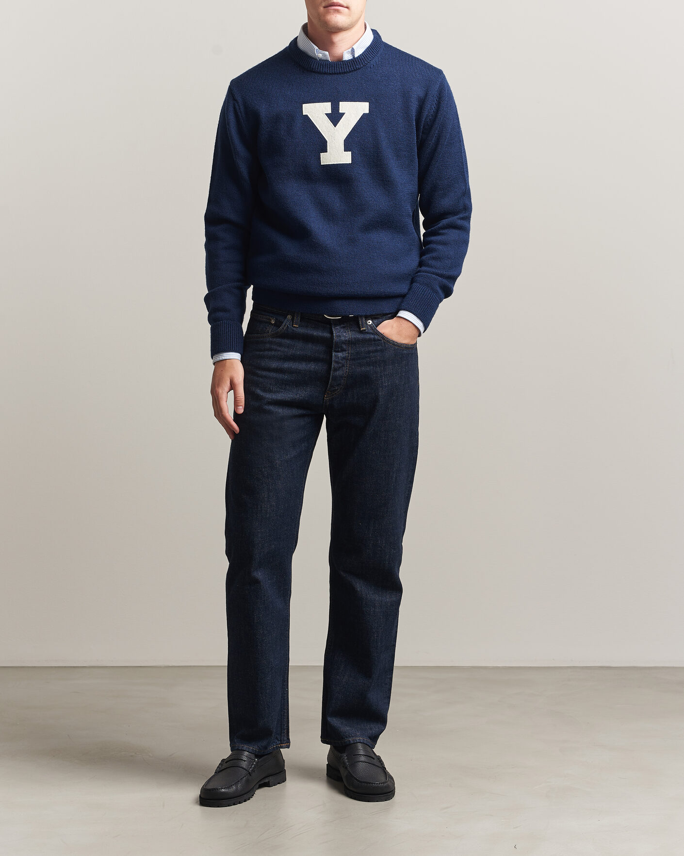 Heren | Truien | Gant | YALE Merino Crew Neck Marine