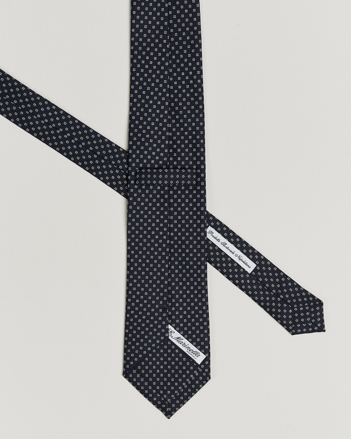 Heren | Stropdassen | E. Marinella | 3-Fold Printed Silk Tie Navy