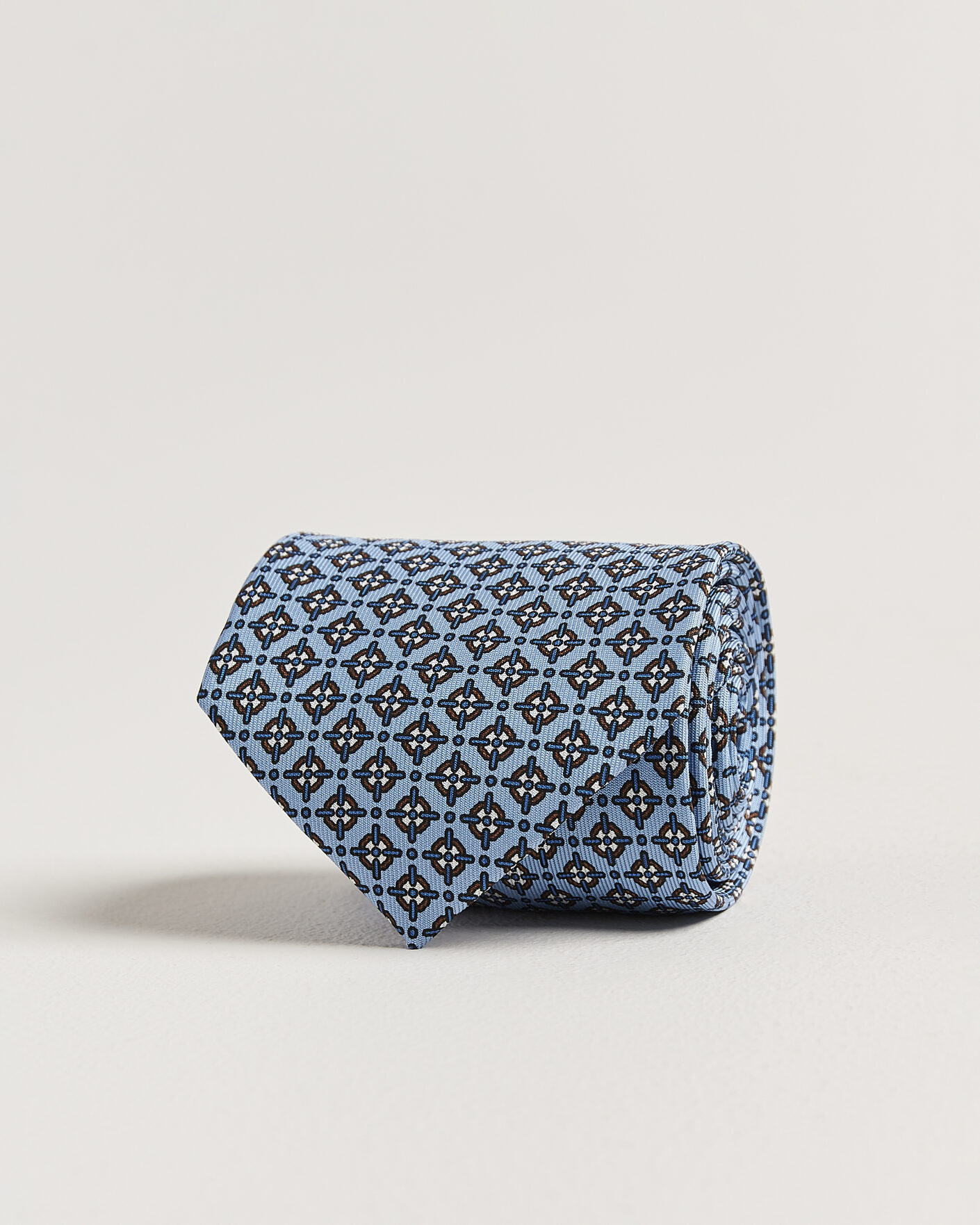 Heren | Stropdassen | E. Marinella | 3-Fold Printed Silk Tie Blue