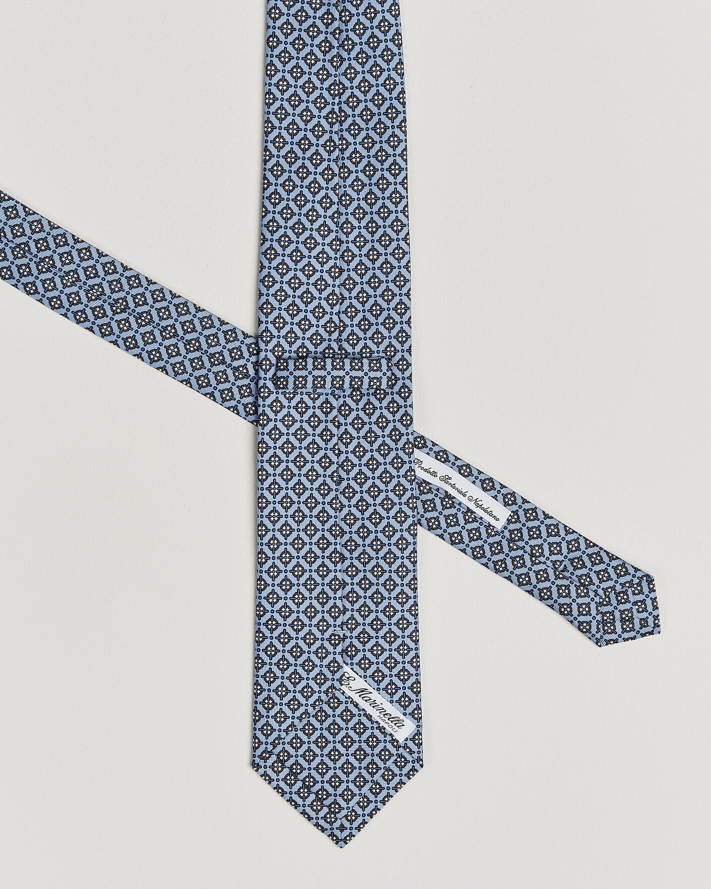 Heren | Stropdassen | E. Marinella | 3-Fold Printed Silk Tie Blue