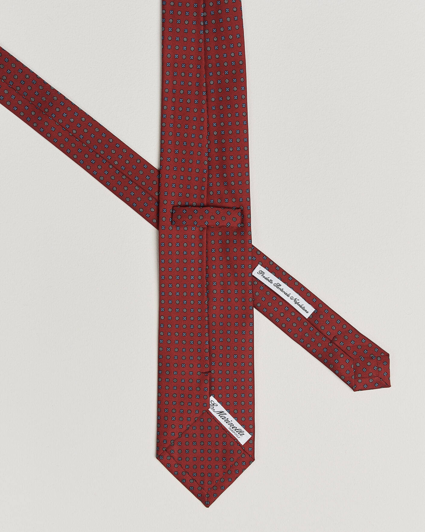 Heren | Stropdassen | E. Marinella | 3-Fold Printed Silk Tie Dark Red