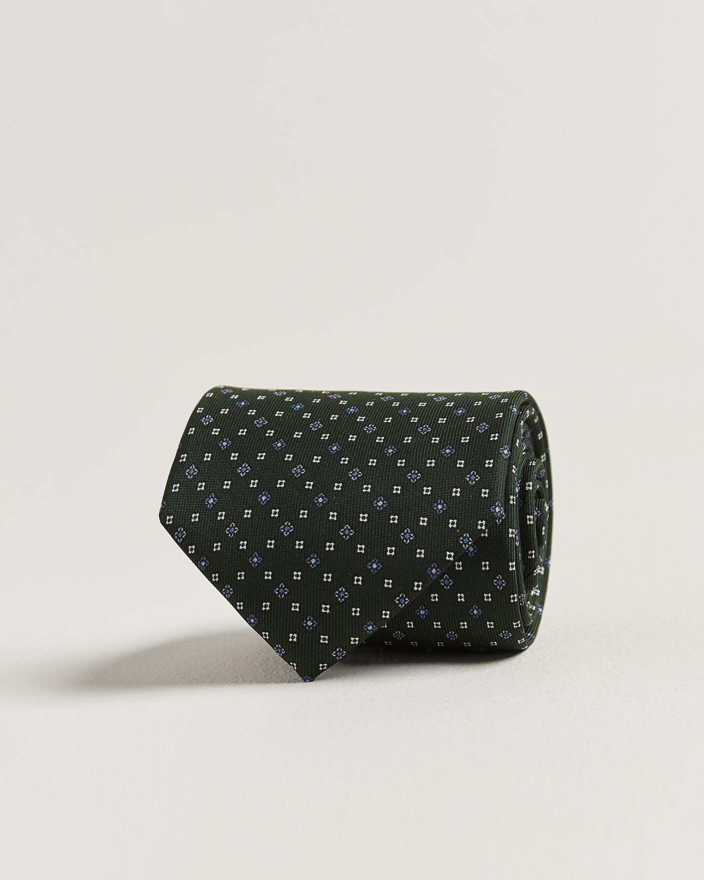 Heren | Stropdassen | E. Marinella | 3-Fold Printed Silk Tie Dark Green