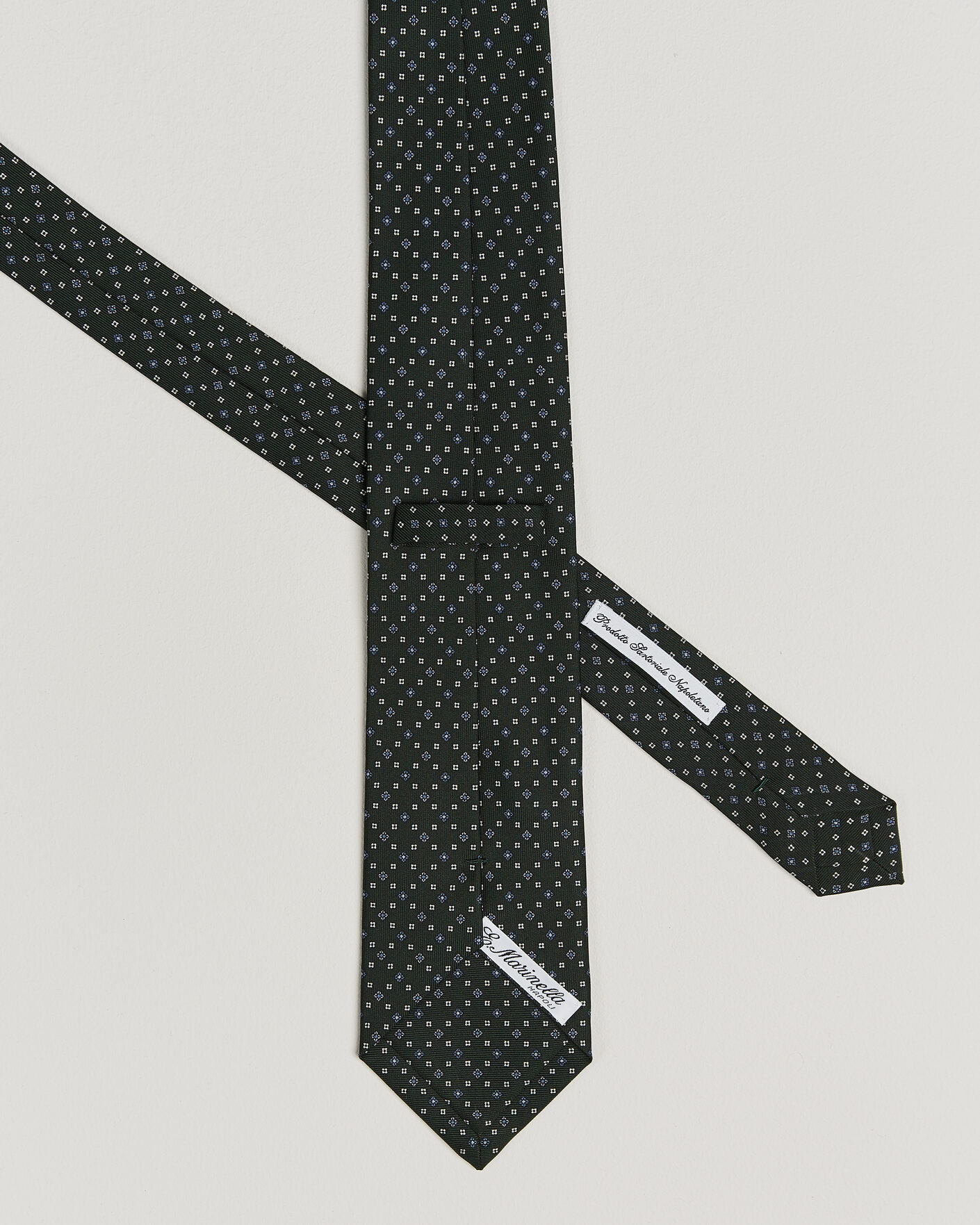 Heren | Stropdassen | E. Marinella | 3-Fold Printed Silk Tie Dark Green