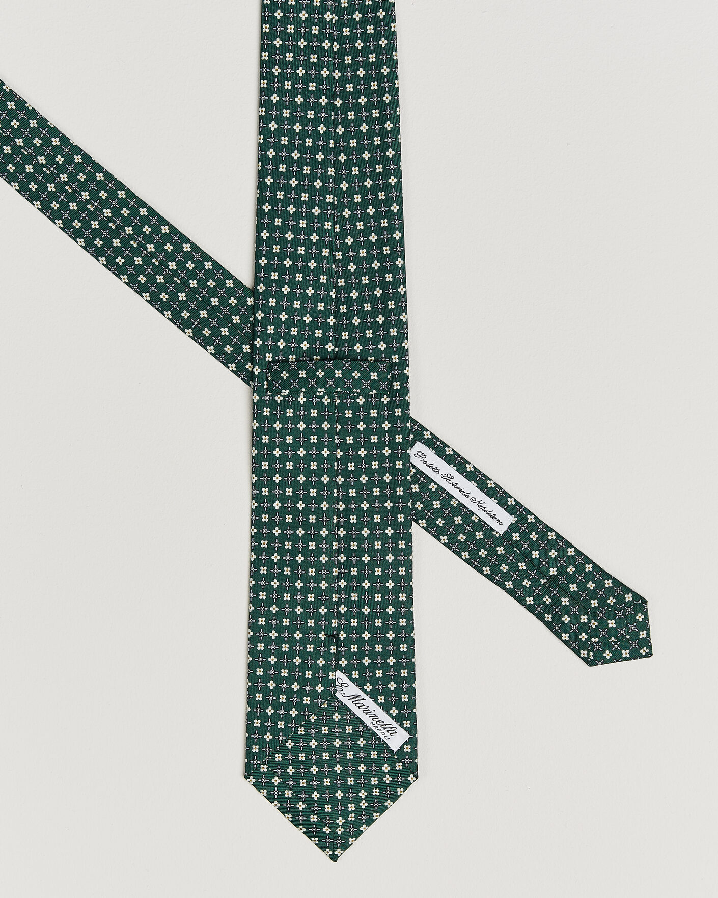 Heren | Stropdassen | E. Marinella | 3-Fold Printed Silk Tie Dark Green